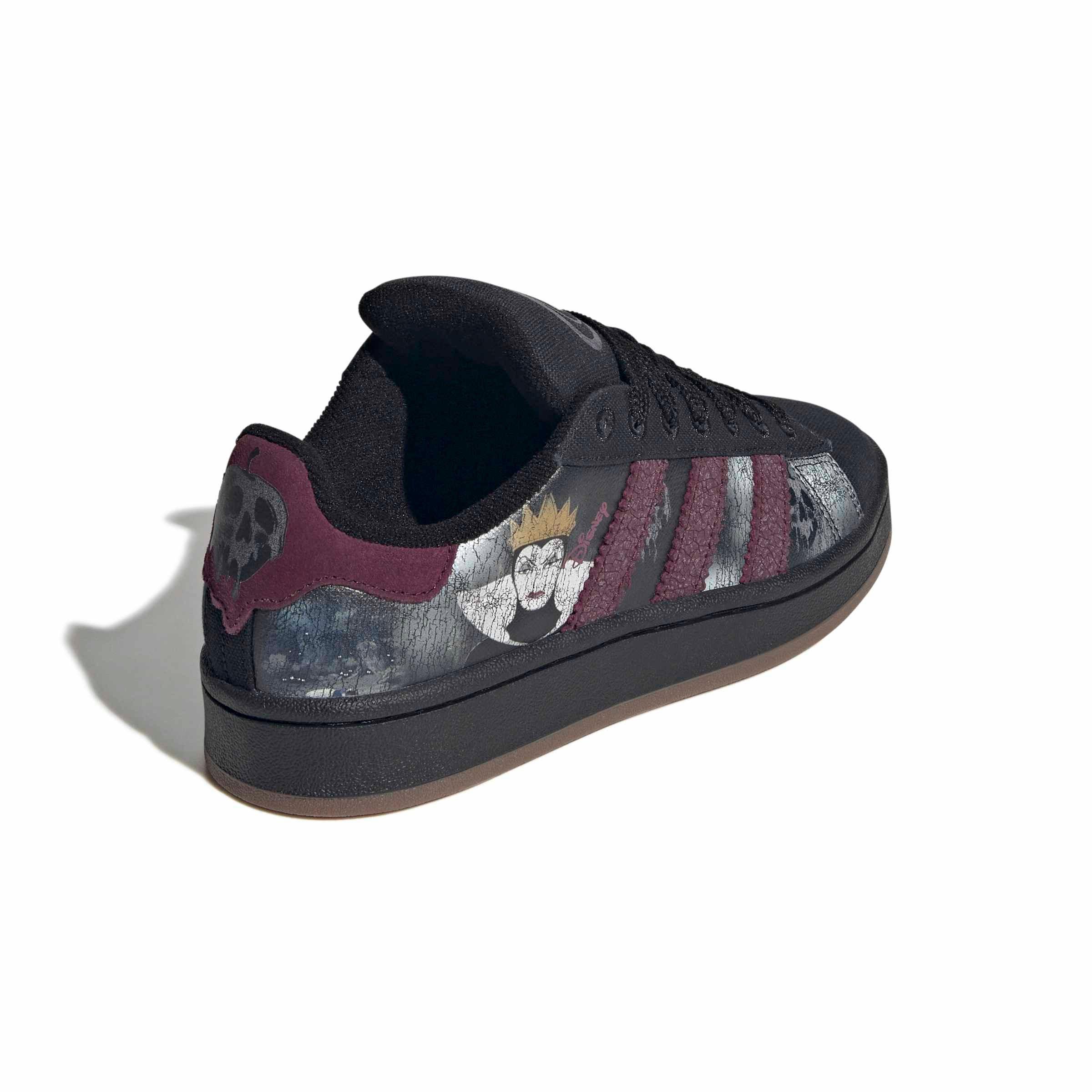 adidas Originals Disney Villains Campus 00s "Core Black/Maroon/Gum 5" Grade School Girls' Shoe - BLACK/MAROON/GUM