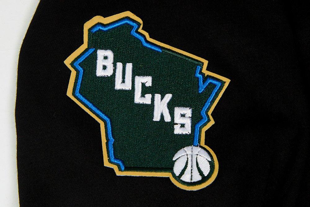 Pro Standard Big​ Boys​' NBA Milwaukee Bucks Clas​sic Fleece PO Hoodie -Black - BLACK Thumbnail View 3