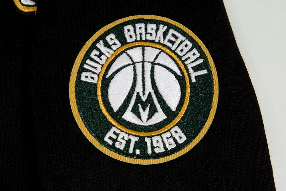 Pro Standard Big​ Boys​' NBA Milwaukee Bucks Clas​sic Fleece PO Hoodie - Black - BLACK Thumbnail View 4