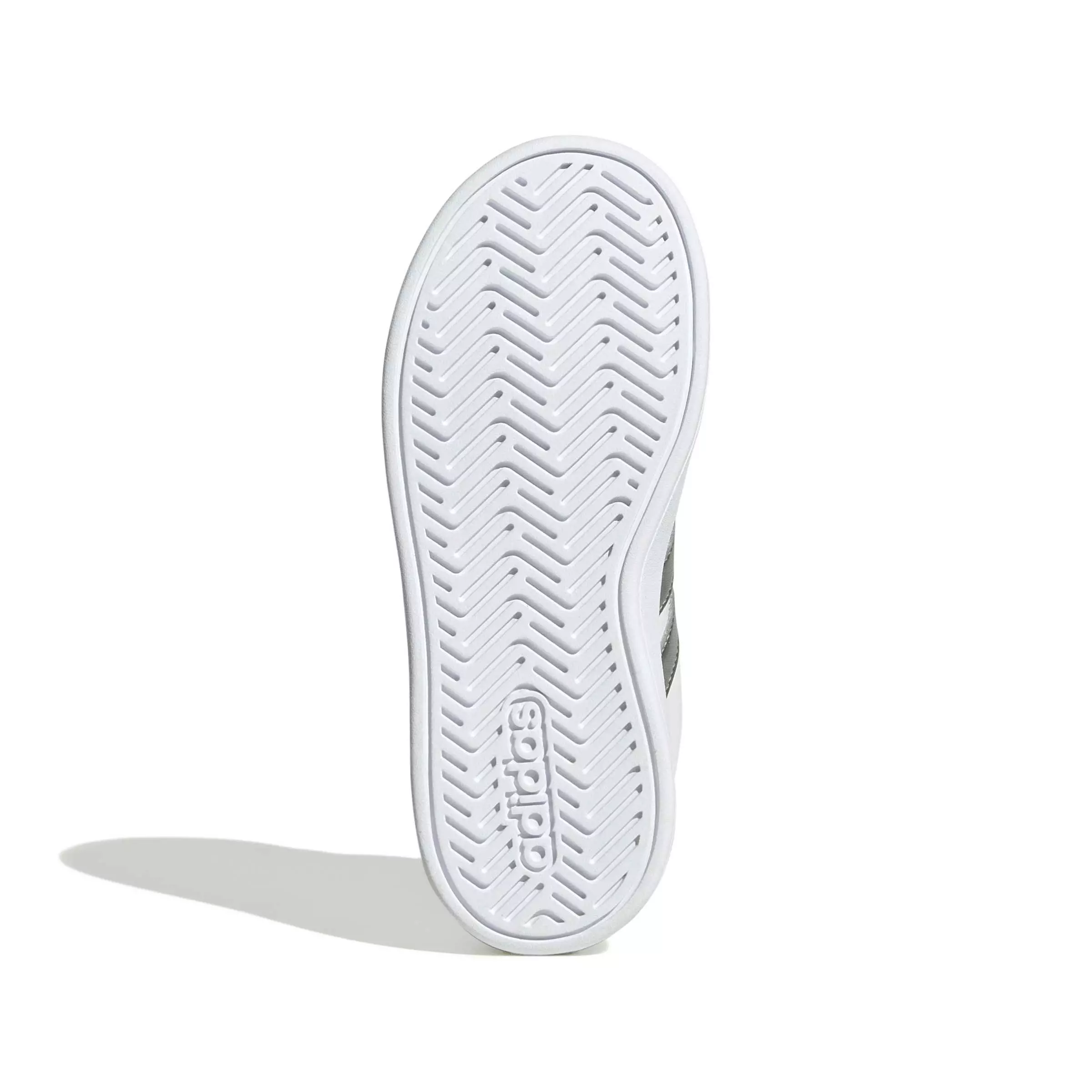 adidas Grand Court 3.0 "Ftwr White/Silver Met./Flash Aqua" Preschool Girls' Shoe - WHITE/SILVER/AQUA