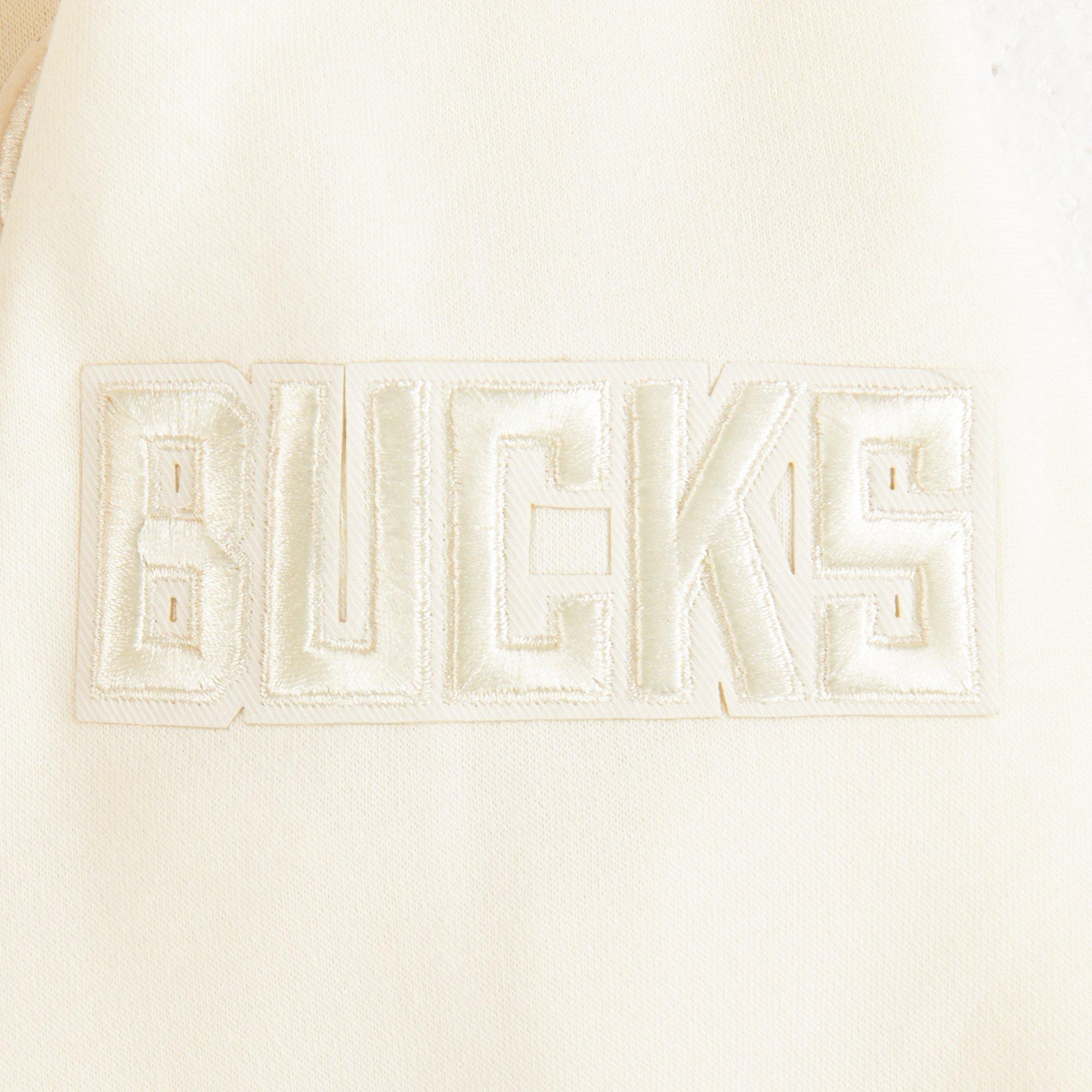 Pro Standard Big​ Boys​' NBA Milwaukee Bucks ​Neutral Fleece PO​ Hoodie -Cream - CREAM Thumbnail View 4