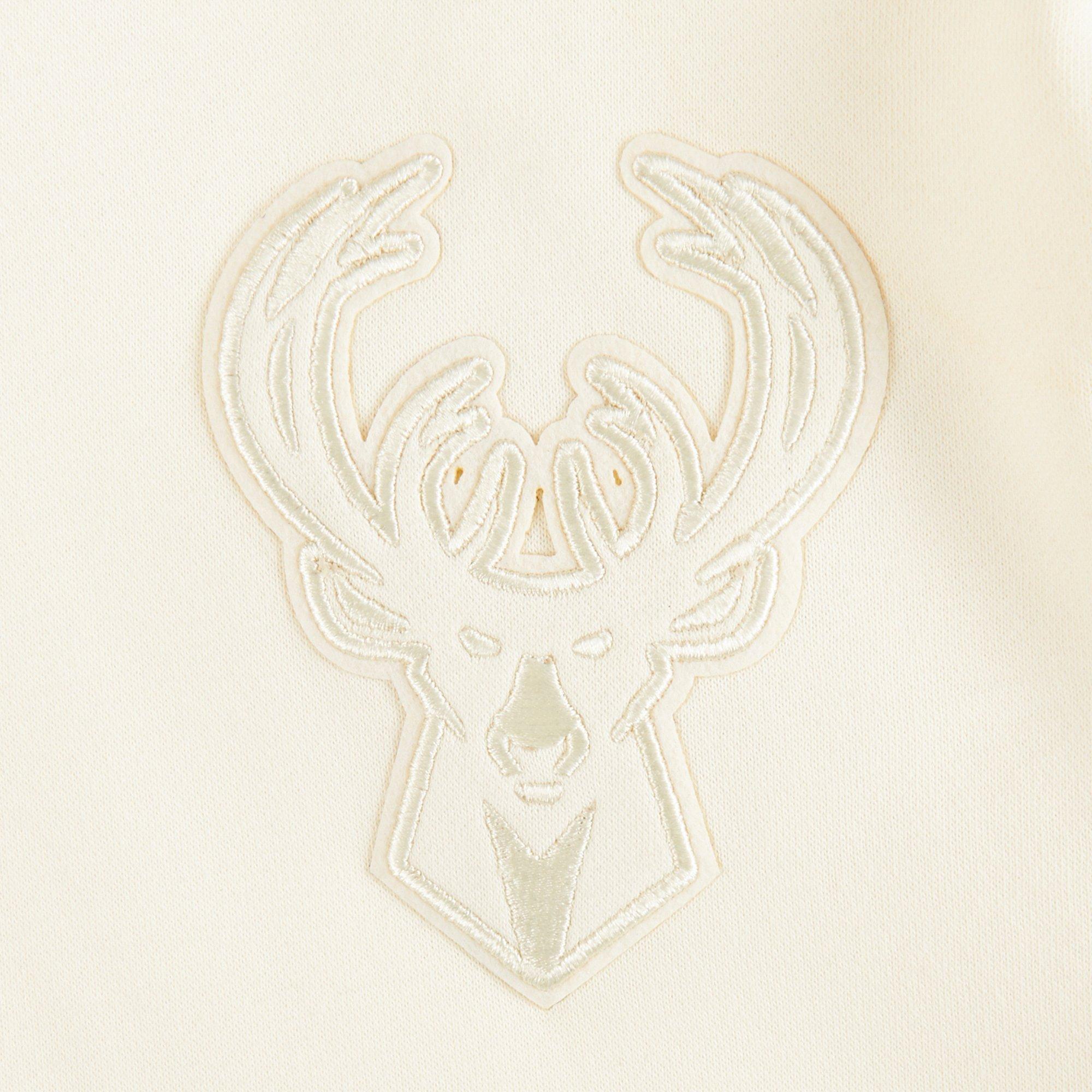 Pro Standard Big​ Boys​' NBA Milwaukee Bucks ​Neutral Fleece PO​ Hoodie - Cream - CREAM Thumbnail View 5