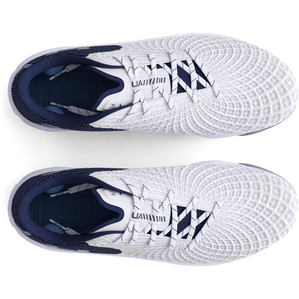 Under Armour Glyde 2 MT "White/Midnight Navy/Metallic Silver" Women's Softball Cleat - WHITE/NAVY/SILVER Thumbnail View 4