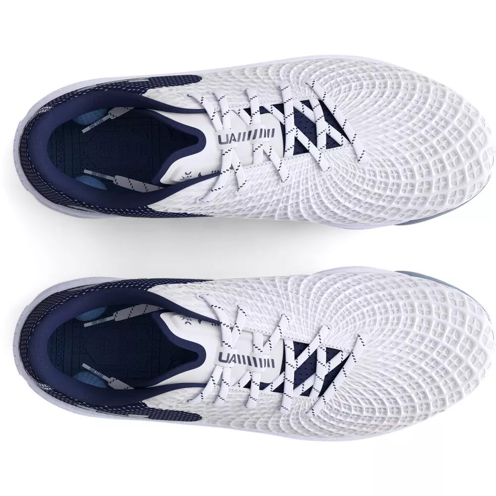 Under Armour Glyde 2 MT "White/Midnight Navy/Metallic Silver" Women's Softball Cleat - WHITE/NAVY/SILVER