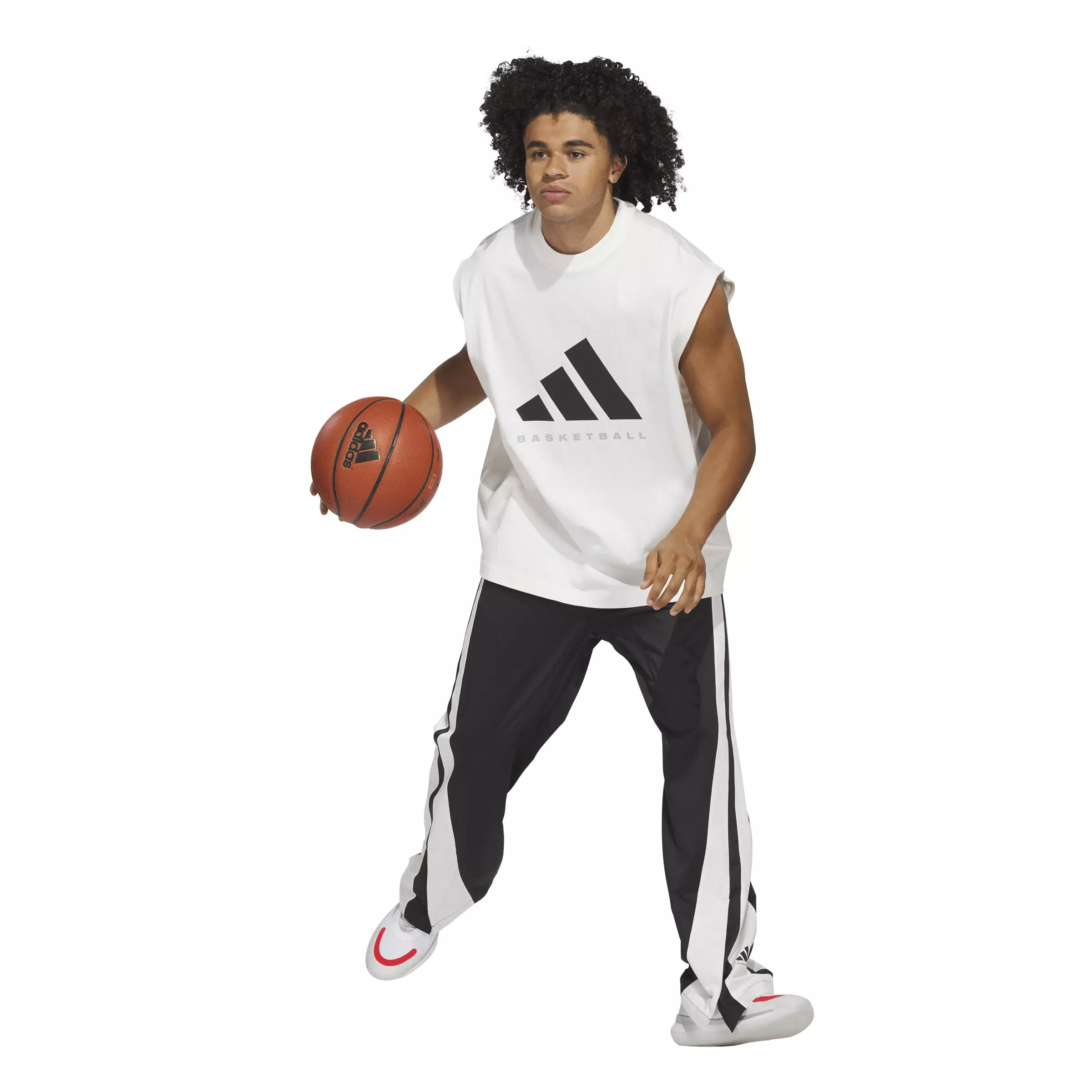 adidas Men's Basketball Luxe Pants - Black - BLACK