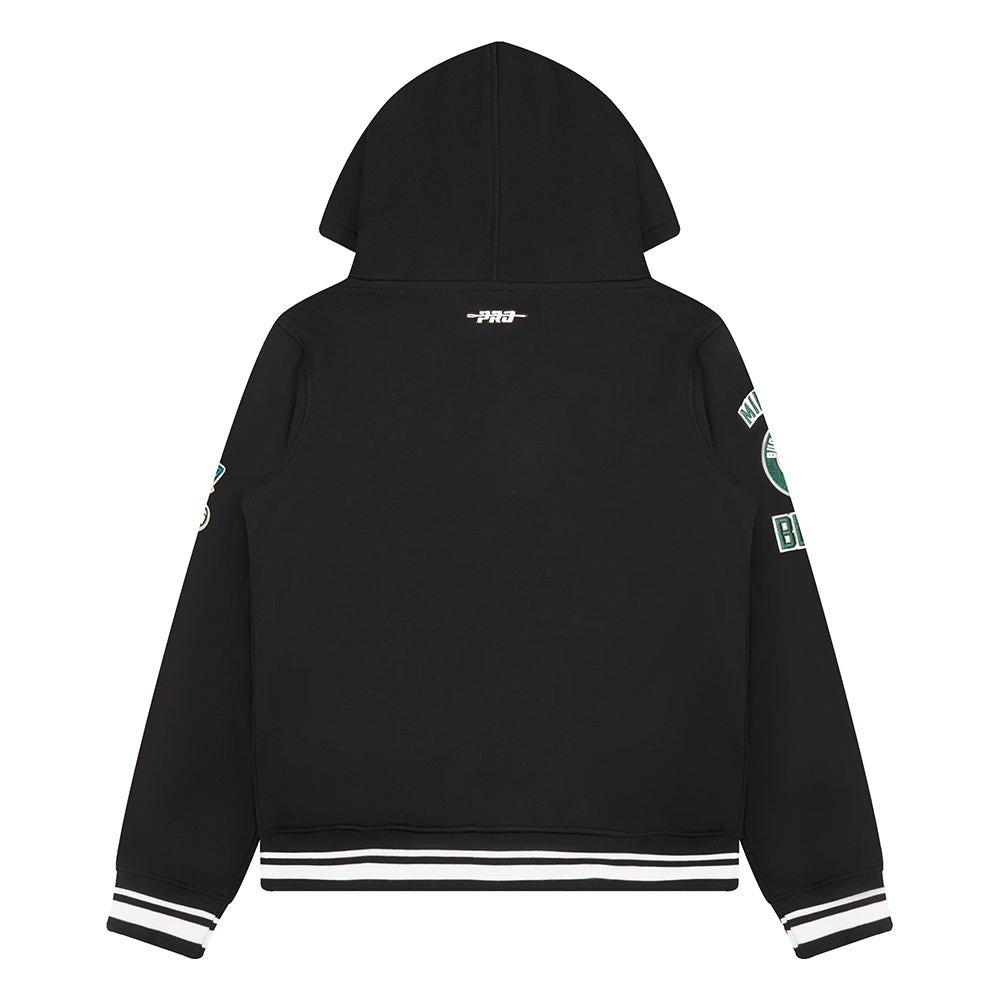 Pro Standard Big​ Boys​' NBA Milwaukee Bucks Classic Rib Fleece PO Hoodie - Black - BLACK Thumbnail View 2