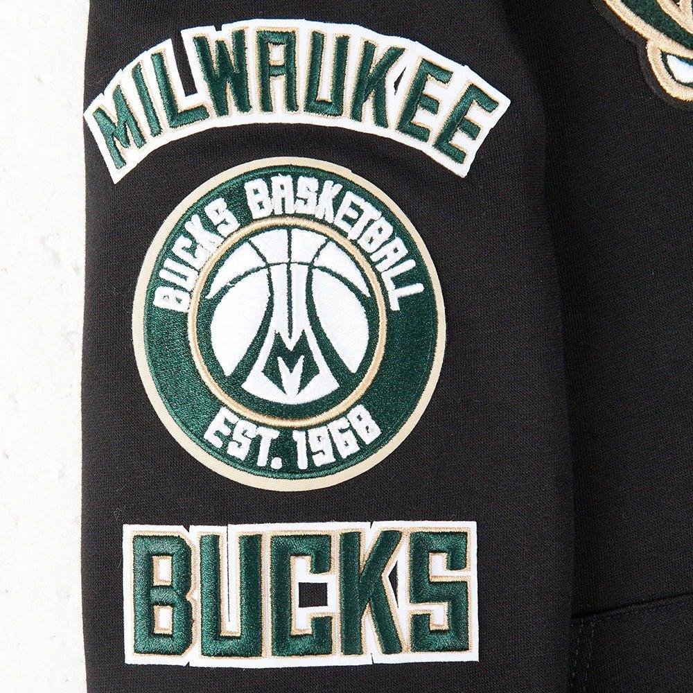 Pro Standard Big​ Boys​' NBA Milwaukee Bucks Classic Rib Fleece PO Hoodie - Black - BLACK Thumbnail View 4