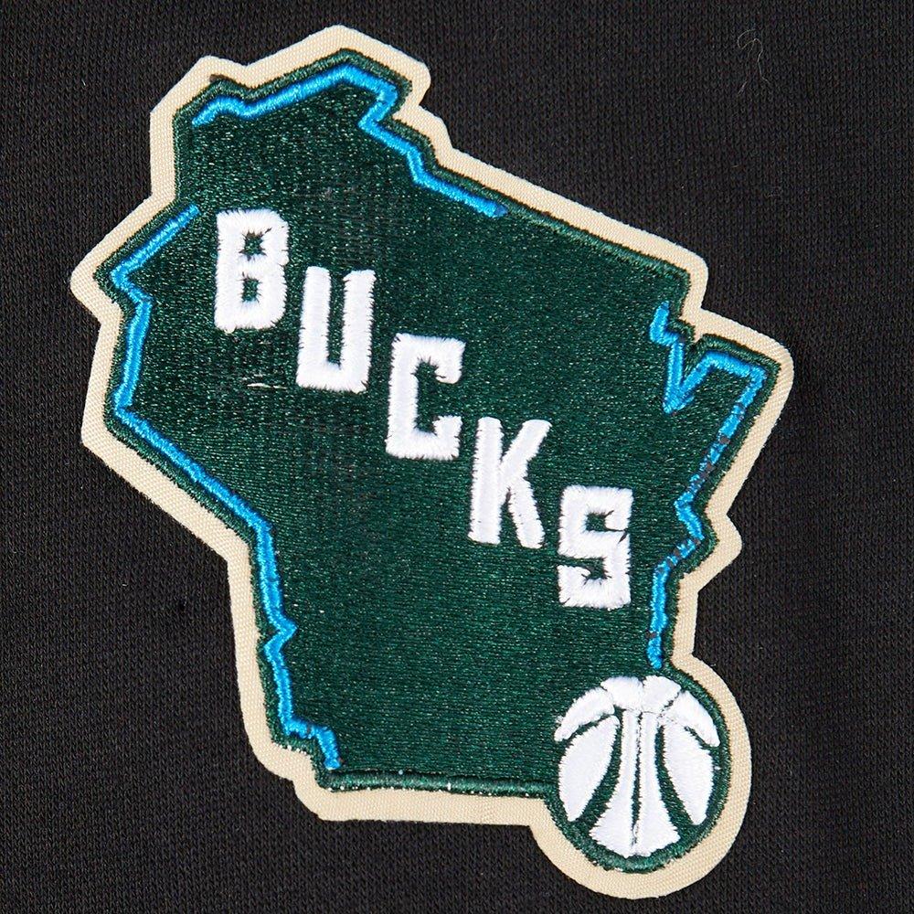 Pro Standard Big​ Boys​' NBA Milwaukee Bucks Classic Rib Fleece PO Hoodie - Black - BLACK Thumbnail View 5