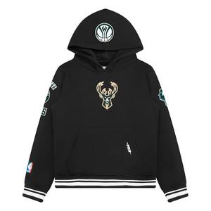 Pro Standard Big​ Boys​' NBA Milwaukee Bucks Classic Rib Fleece PO Hoodie -Black