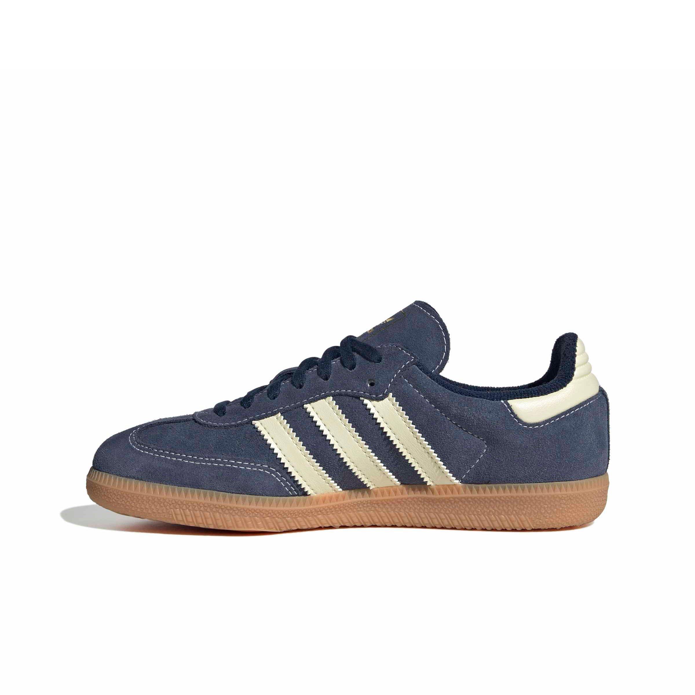 adidas Originals Samba OG "Night Indigo/Warm Vanilla/Gum 2" Grade School Boys' Shoe - INDIGO/VANILLA/GUM