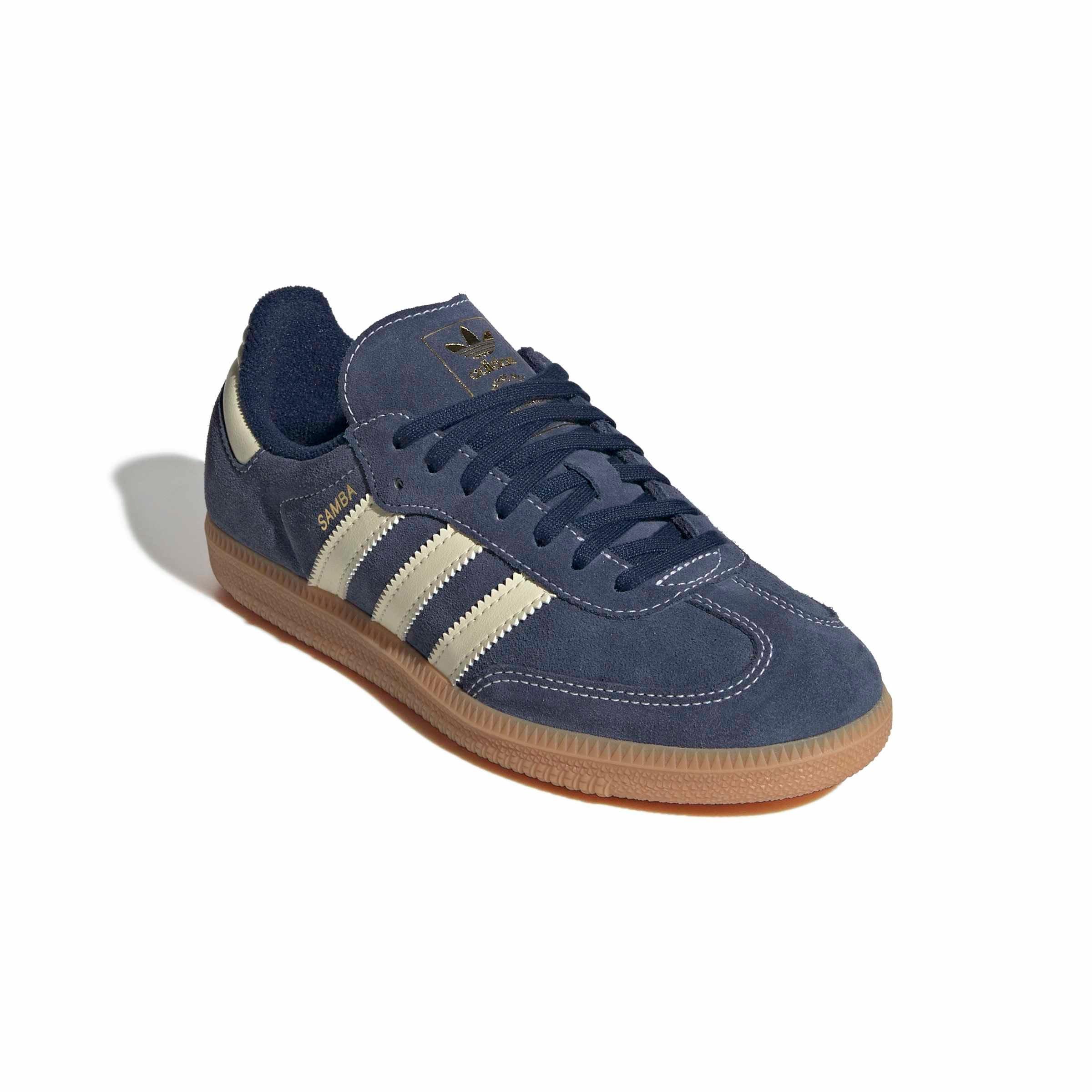 adidas Originals Samba OG "Night Indigo/Warm Vanilla/Gum 2" Grade School Boys' Shoe - INDIGO/VANILLA/GUM