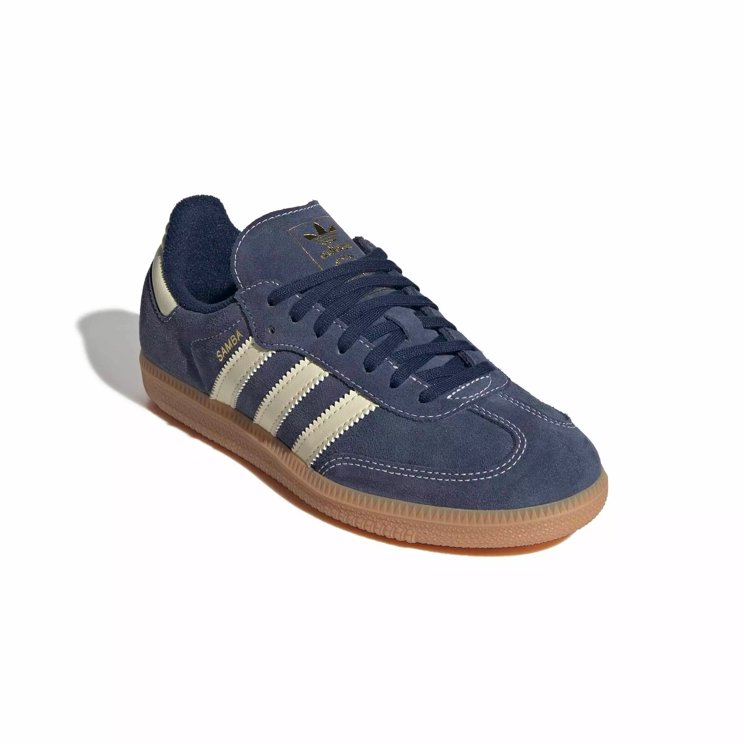adidas Originals Samba OG "Night Indigo/Warm Vanilla/Gum 2" Grade School Boys' Shoe - INDIGO/VANILLA/GUM