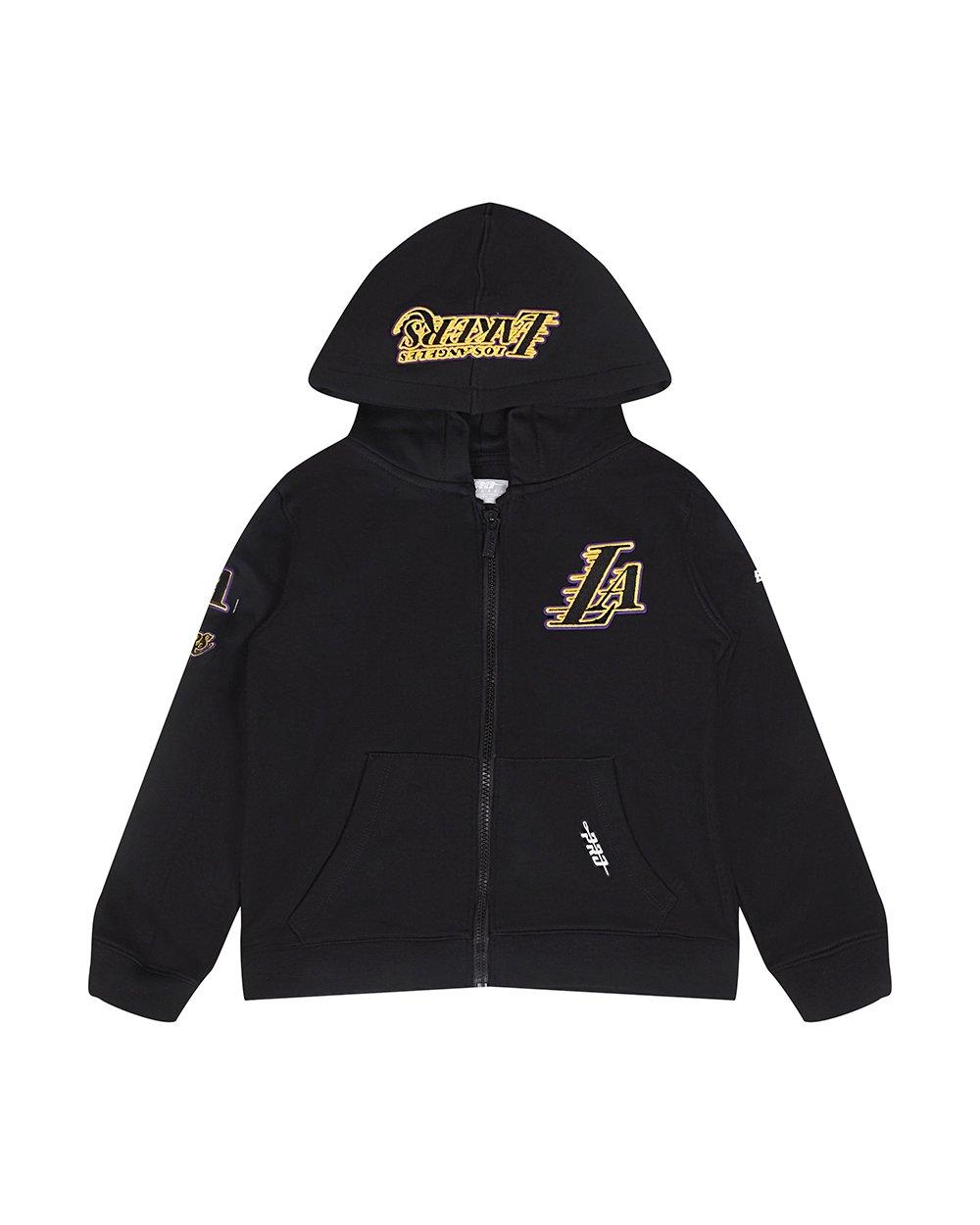 Pro Standard Little Boys' NBA LA Lakers​ Classic Fleece FZ Jacket -Black - BLACK Thumbnail View 1