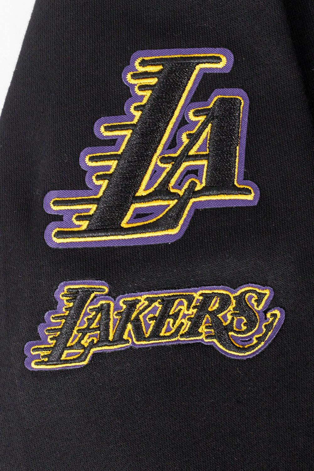 Pro Standard Little Boys' NBA LA Lakers​ Classic Fleece FZ Jacket -Black - BLACK Thumbnail View 4