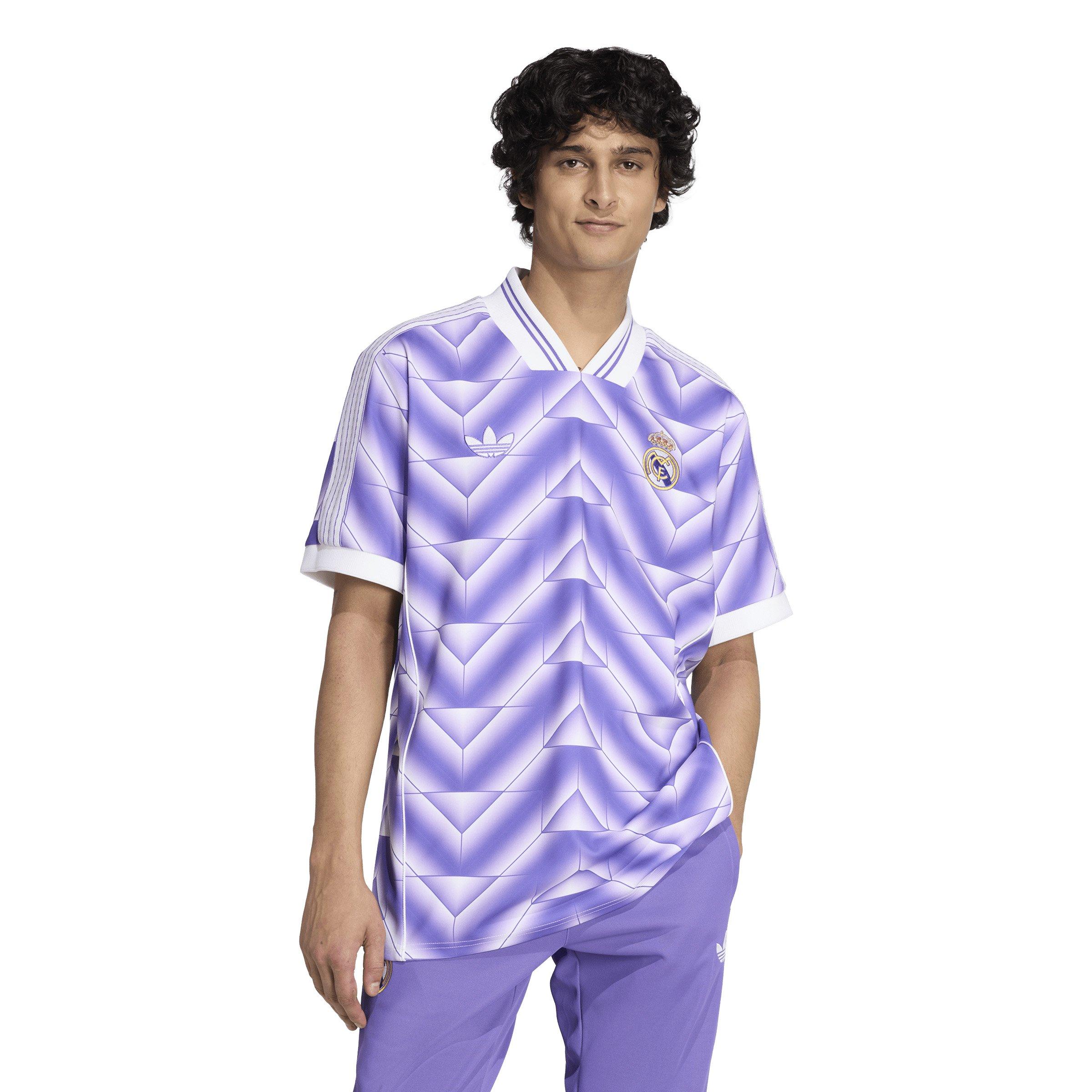 adidas Originals Men' Real Madrid LFSTLR Jersey -Purple/White - PURPLE/WHITE Thumbnail View 1