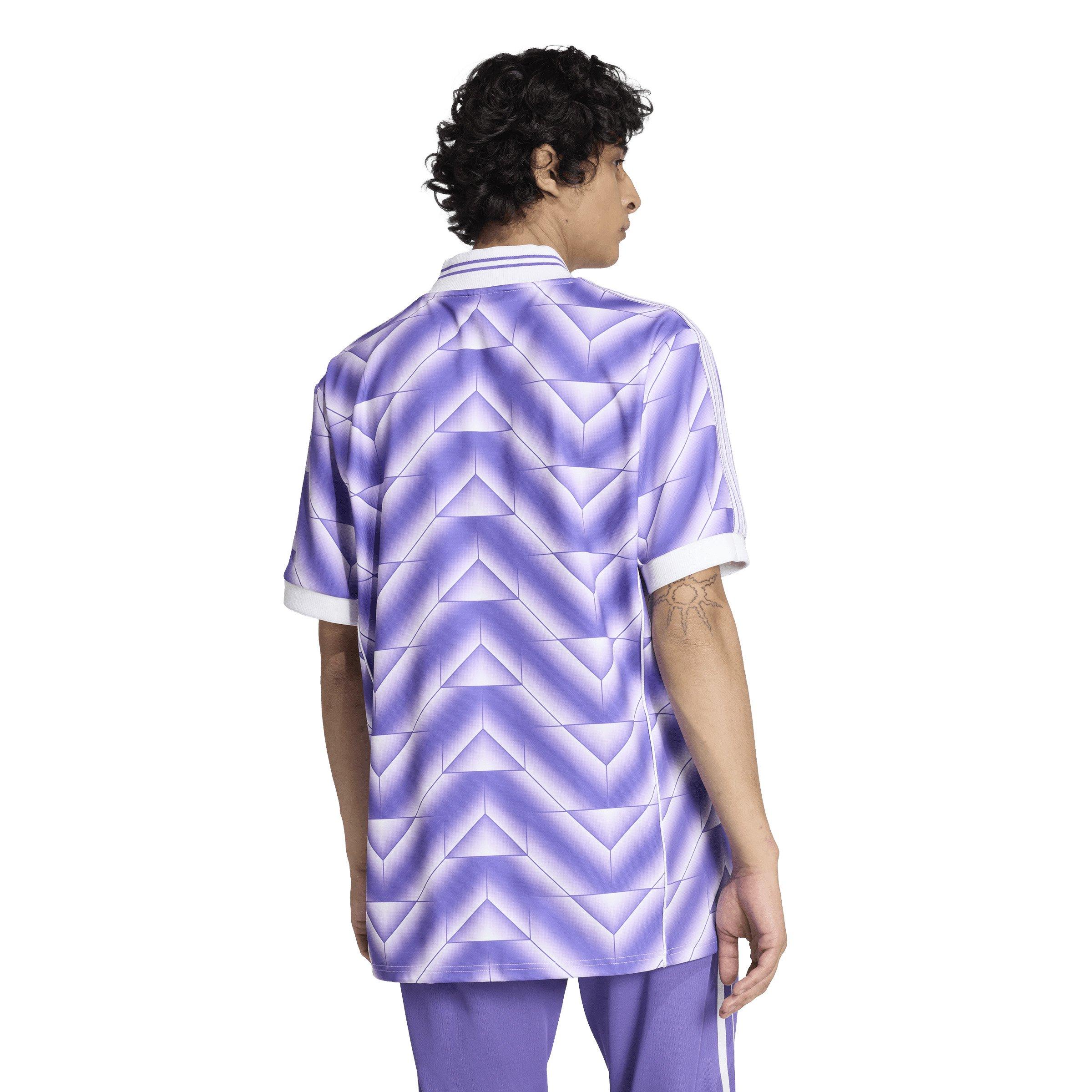 adidas Originals Men's Real Madrid LFSTLR Jersey -Purple/White - PURPLE/WHITE Thumbnail View 2