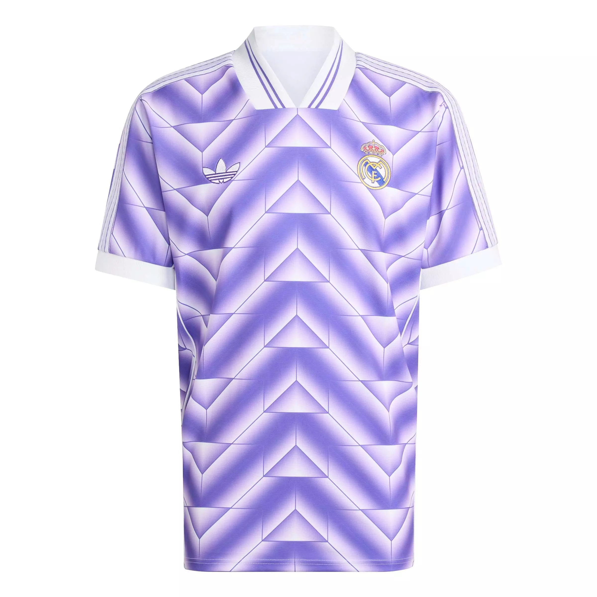 adidas Originals Men' Real Madrid LFSTLR Jersey -Purple/White - PURPLE/WHITE