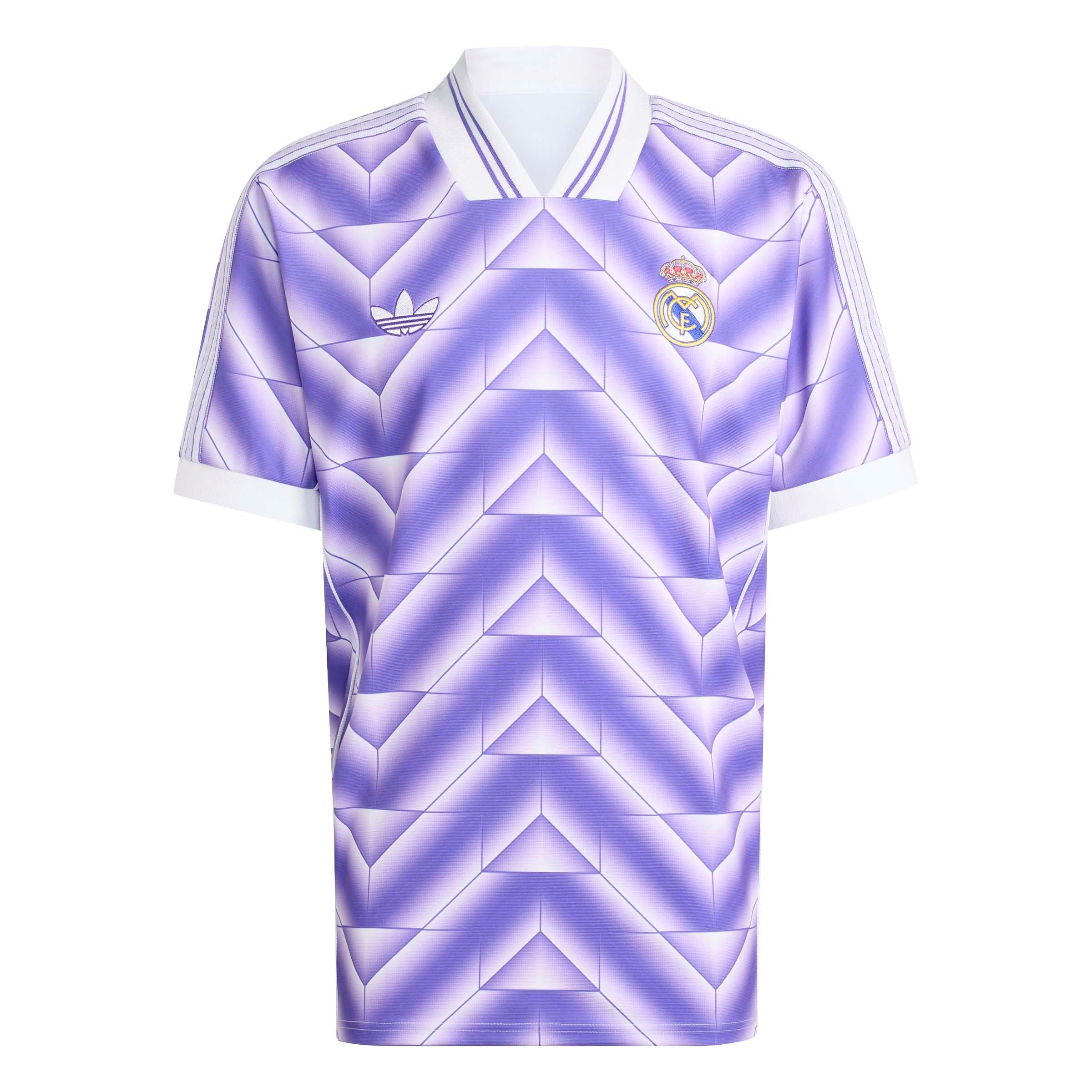 adidas Originals Men's Real Madrid LFSTLR Jersey -Purple/White - PURPLE/WHITE Thumbnail View 6
