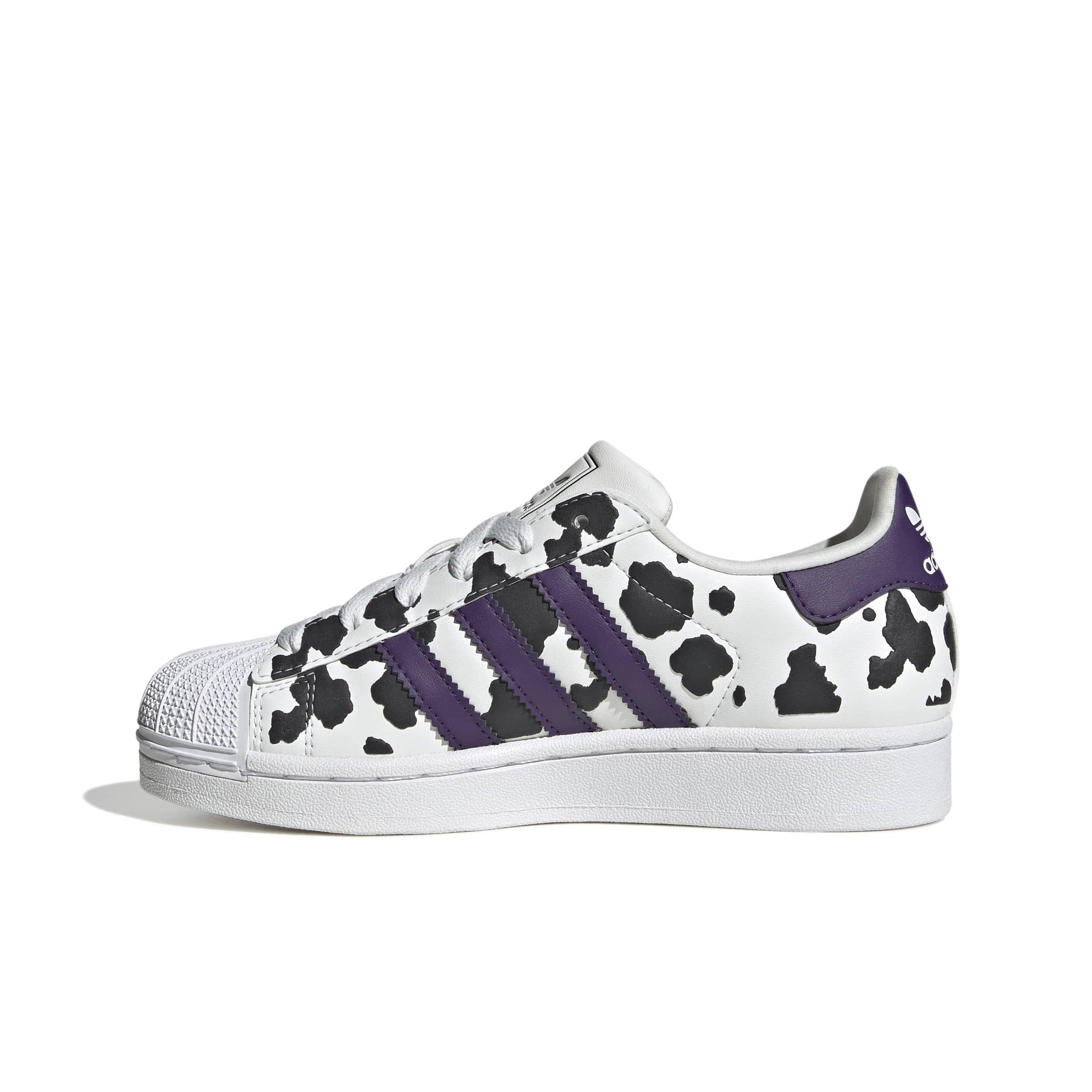 adidas Originals Superstar II "Crystal White/Violet/Ftwr White" Grade School Girls' Shoe - WHITE/VIOLET/WHITE