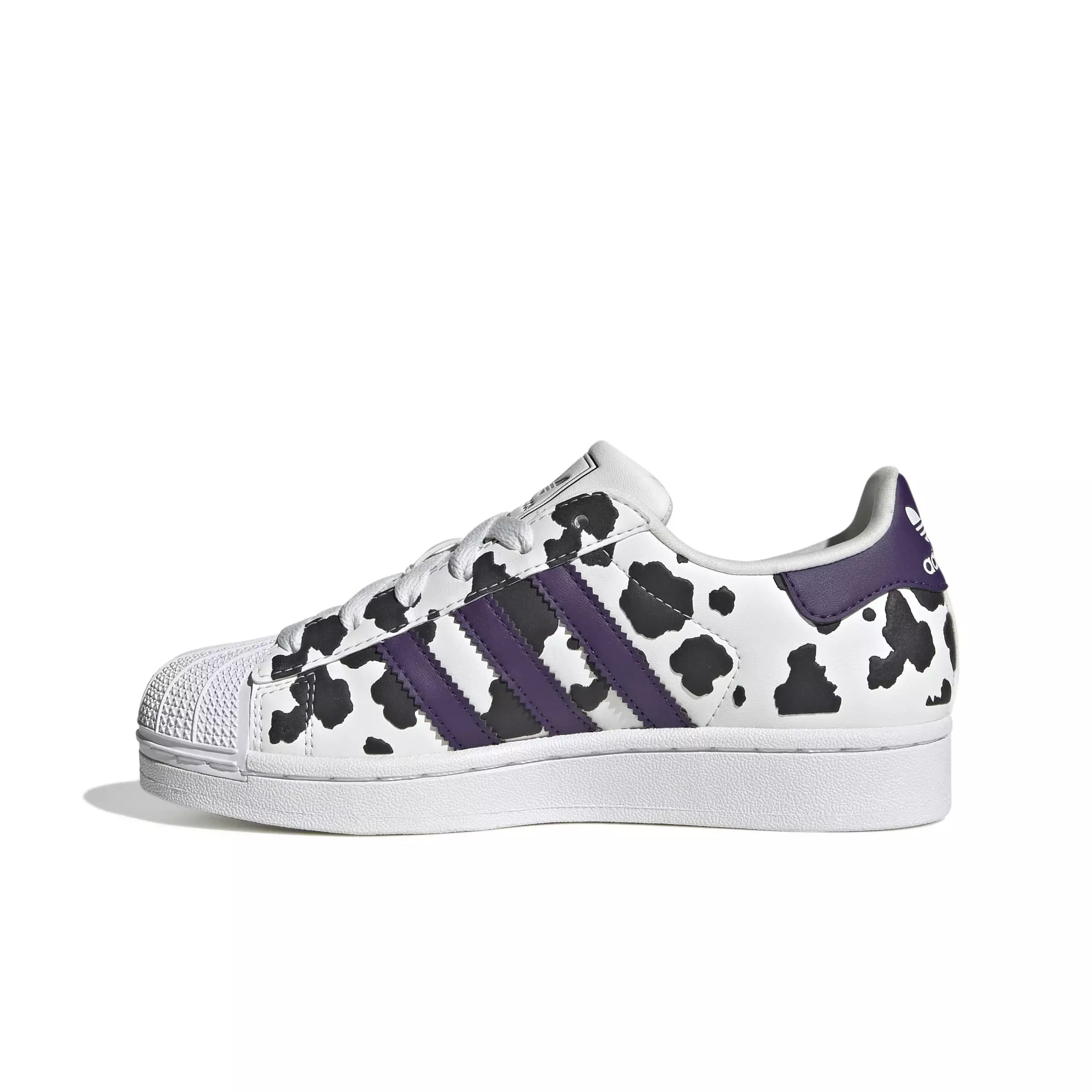 adidas Originals Superstar II "Crystal White/Violet/Ftwr White" Grade School Girls' Shoe - WHITE/VIOLET/WHITE
