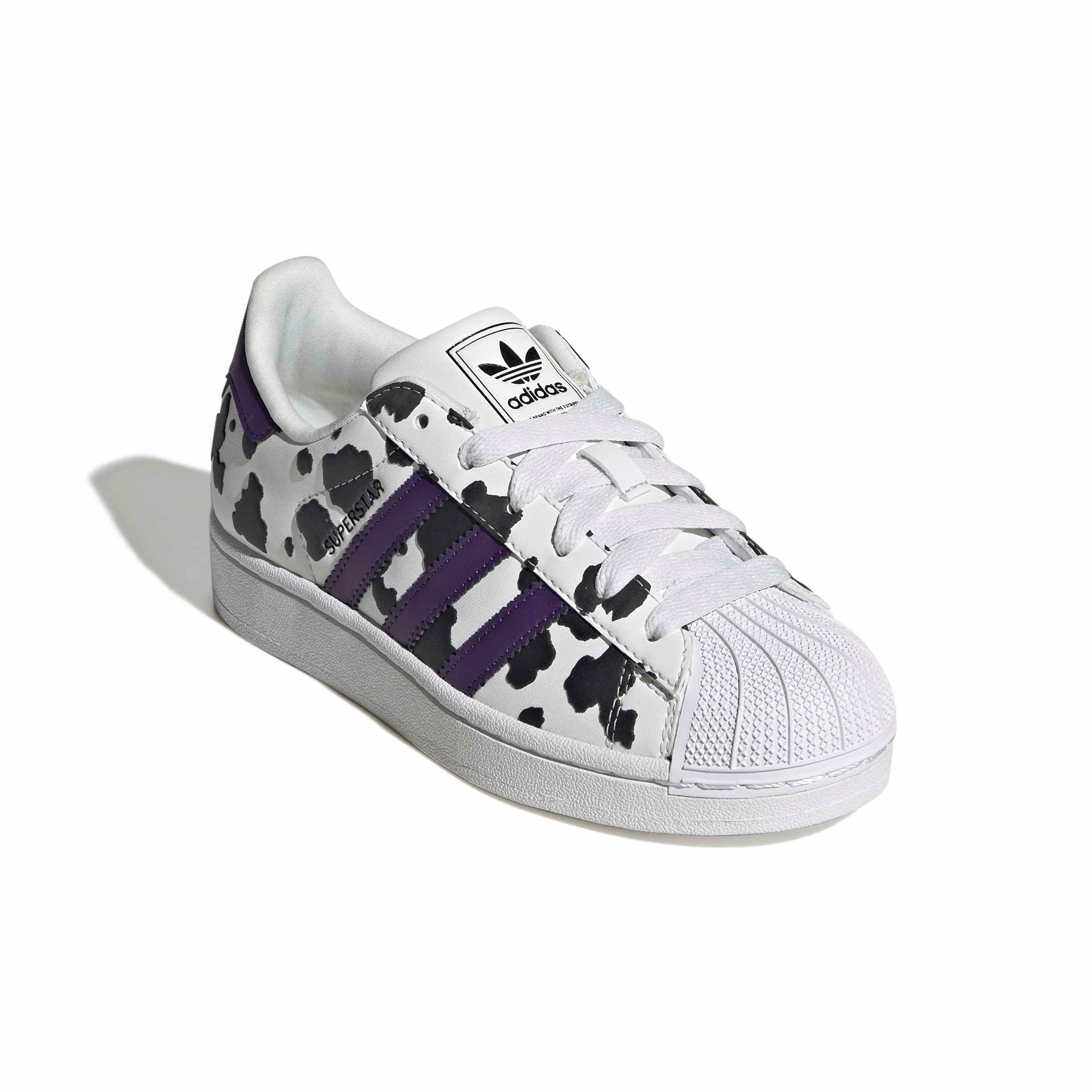 adidas Originals Superstar II "Crystal White/Violet/Ftwr White" Grade School Girls' Shoe - WHITE/VIOLET/WHITE