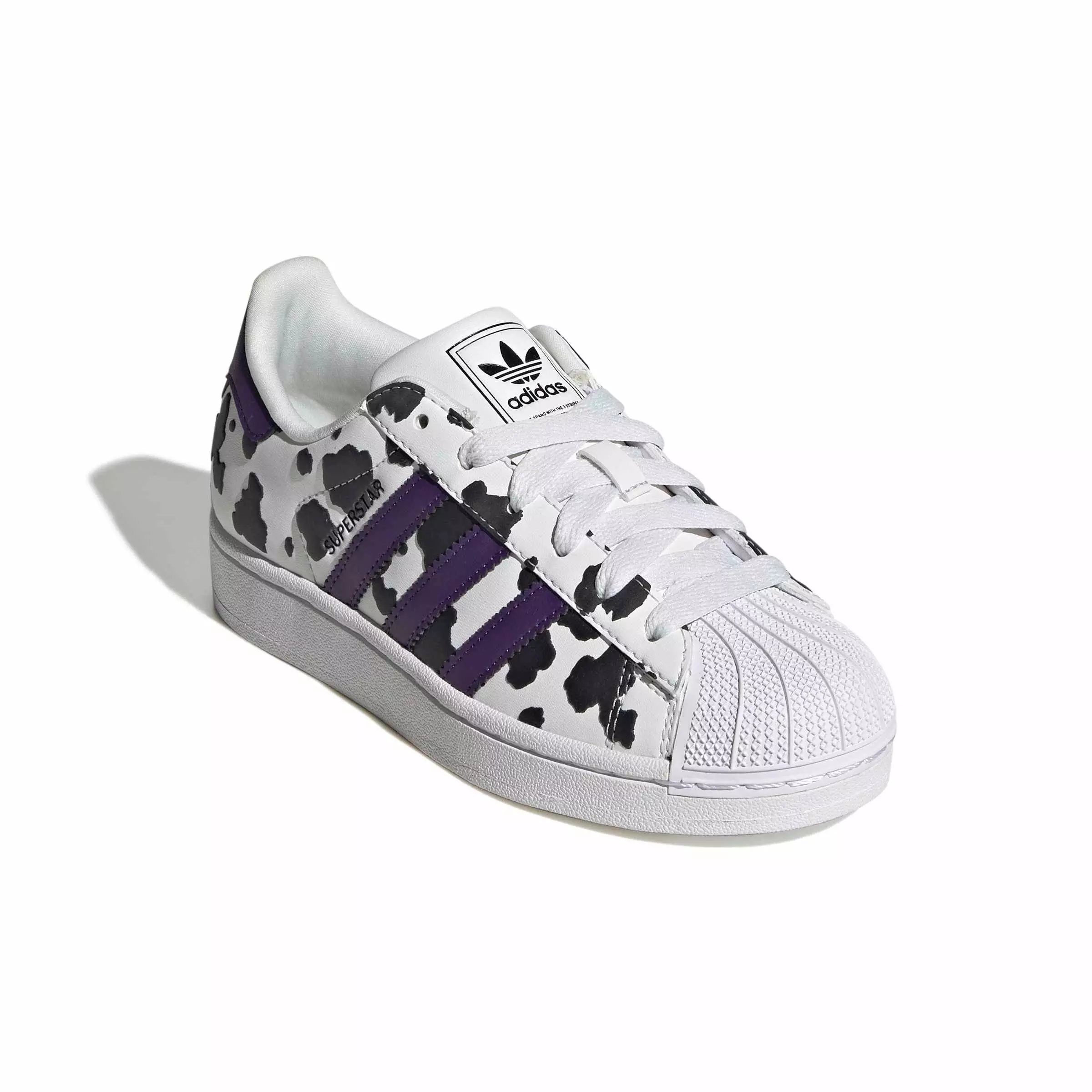 adidas Originals Superstar II "Crystal White/Violet/Ftwr White" Grade School Girls' Shoe - WHITE/VIOLET/WHITE