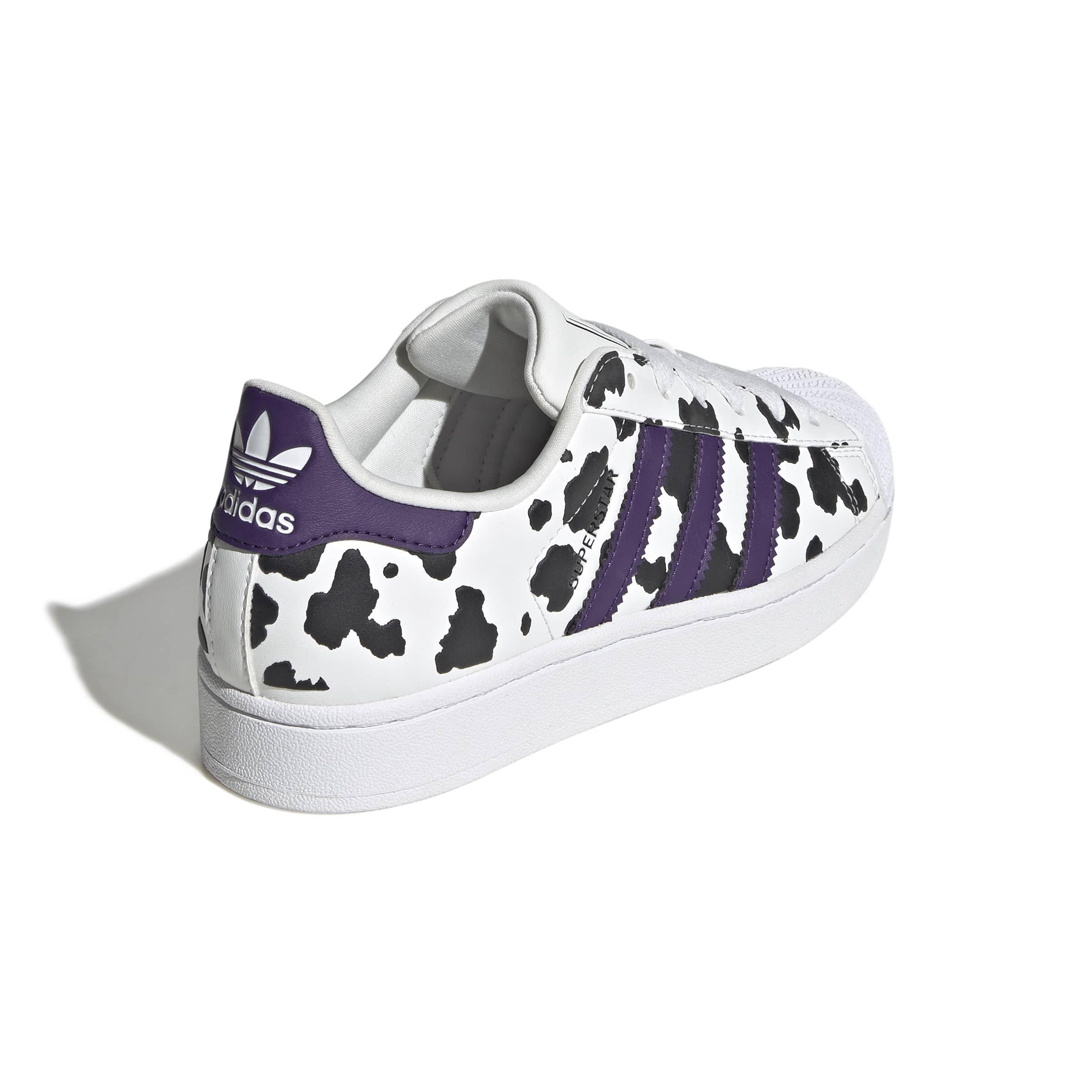 adidas Originals Superstar II "Crystal White/Violet/Ftwr White" Grade School Girls' Shoe - WHITE/VIOLET/WHITE
