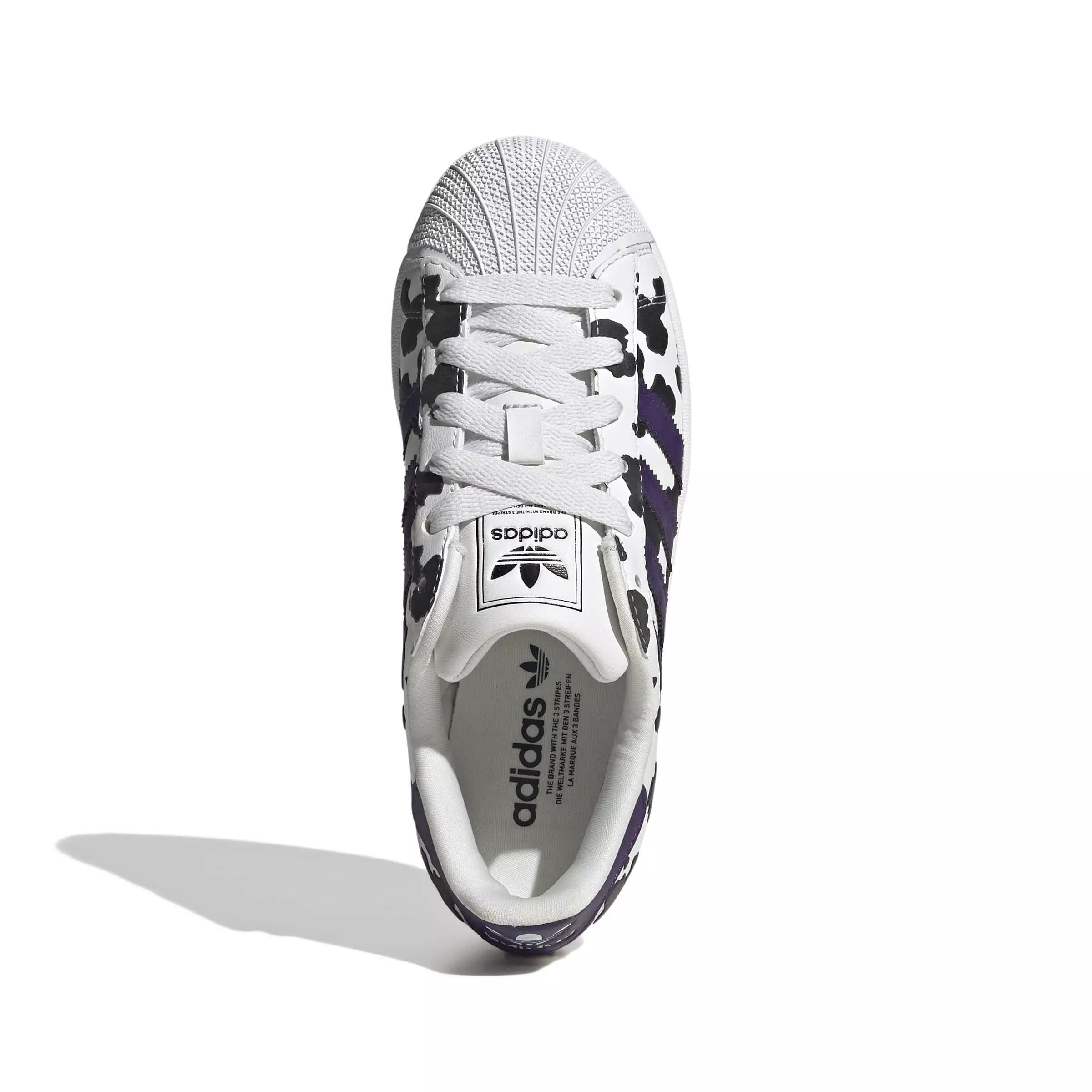 adidas Originals Superstar II "Crystal White/Violet/Ftwr White" Grade School Girls' Shoe - WHITE/VIOLET/WHITE