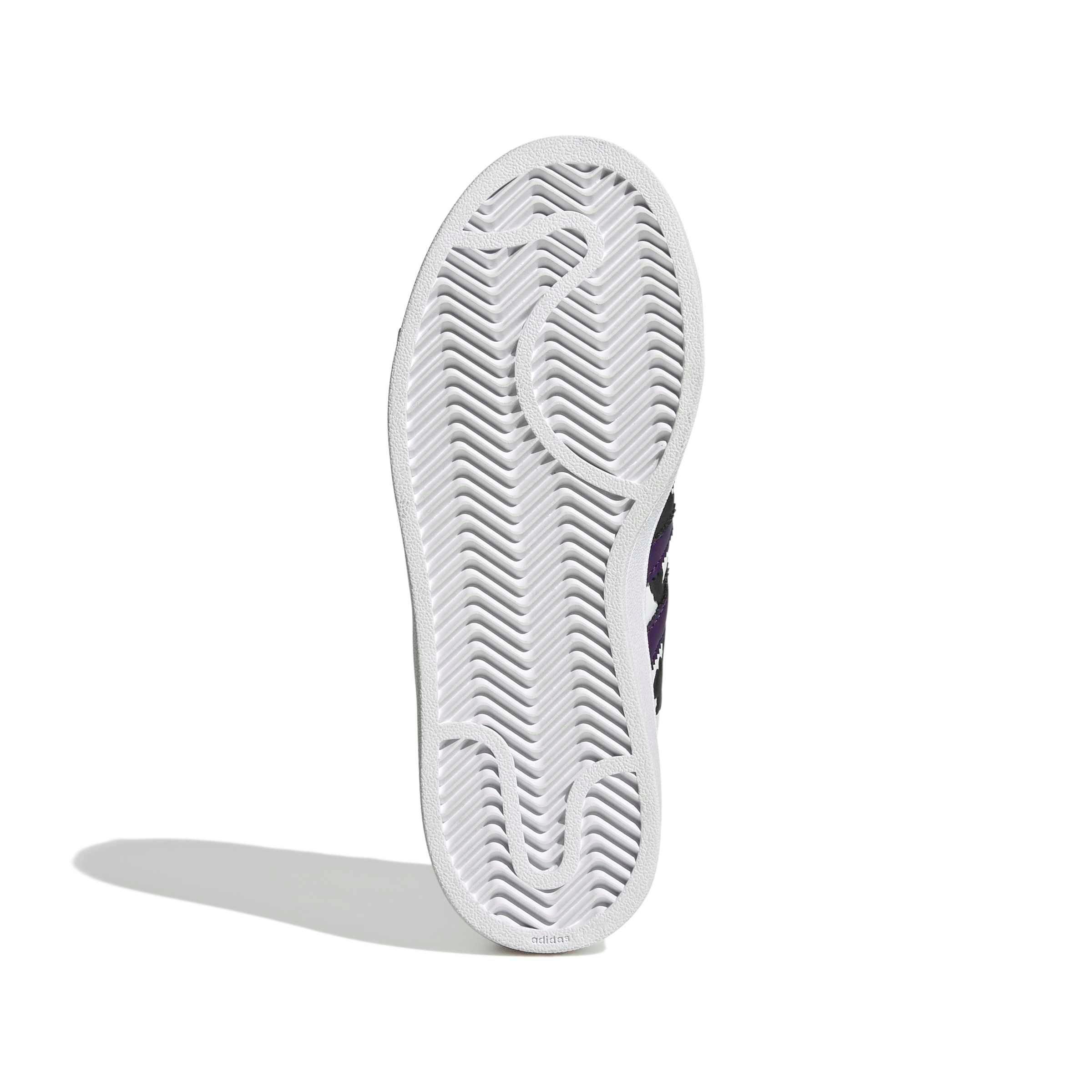 adidas Originals Superstar II "Crystal White/Violet/Ftwr White" Grade School Girls' Shoe - WHITE/VIOLET/WHITE