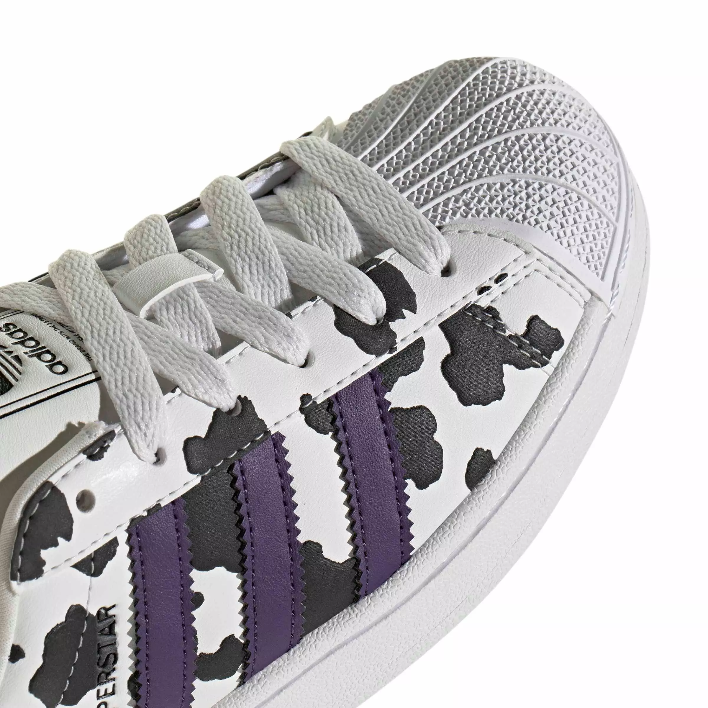 adidas Originals Superstar II "Crystal White/Violet/Ftwr White" Grade School Girls' Shoe - WHITE/VIOLET/WHITE
