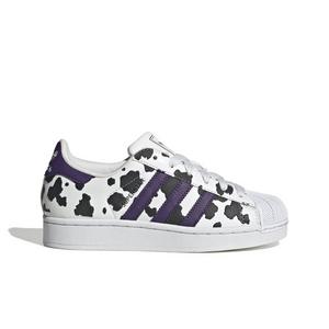 adidas Originals Superstar II "Crystal White/Violet/Ftwr White" Grade School Girls' Shoe - WHITE/VIOLET/WHITE