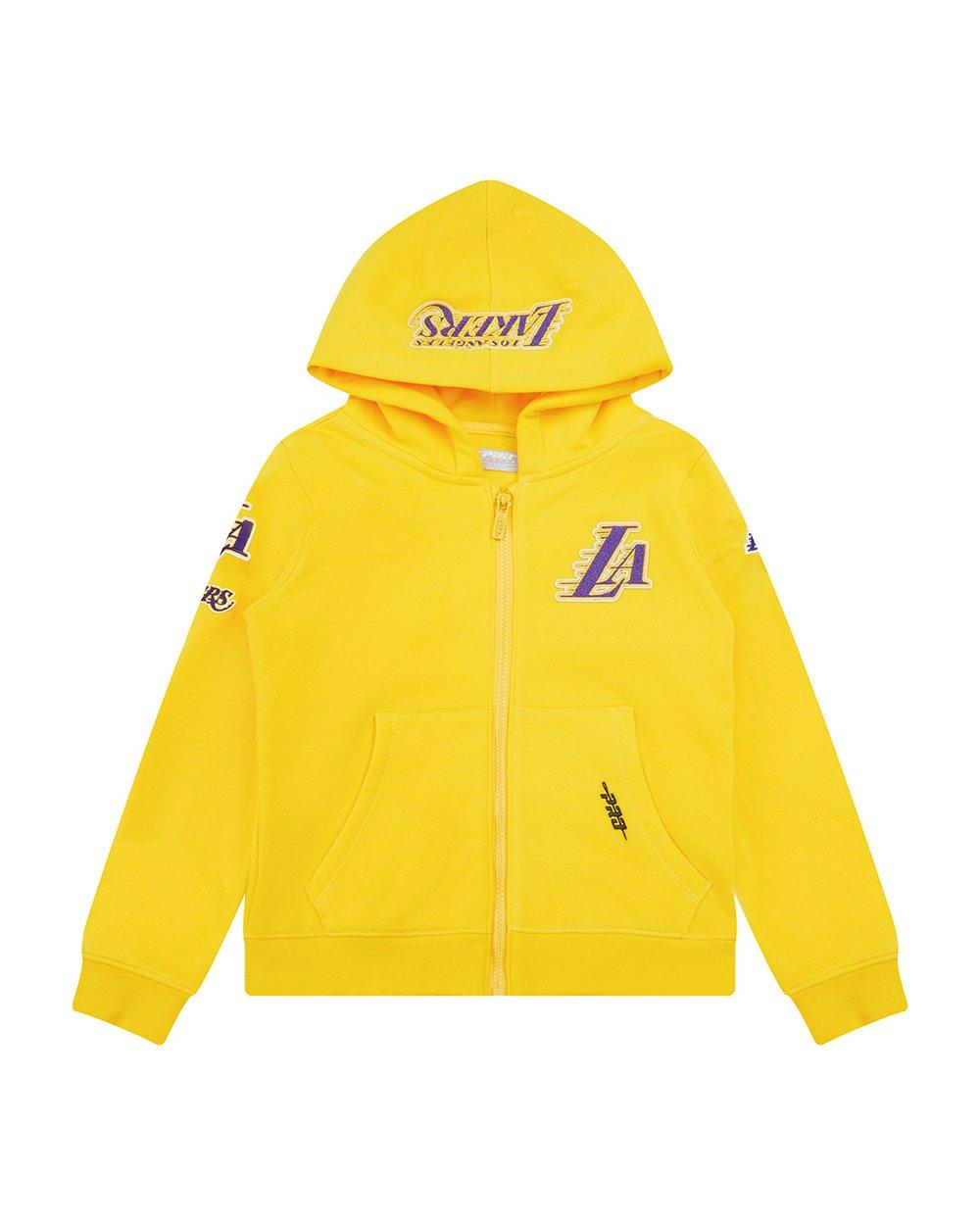 Pro Standard Little Boys' NBA LA Lakers​ Classic Fleece FZ Jacket -Yellow - YELLOW Thumbnail View 1