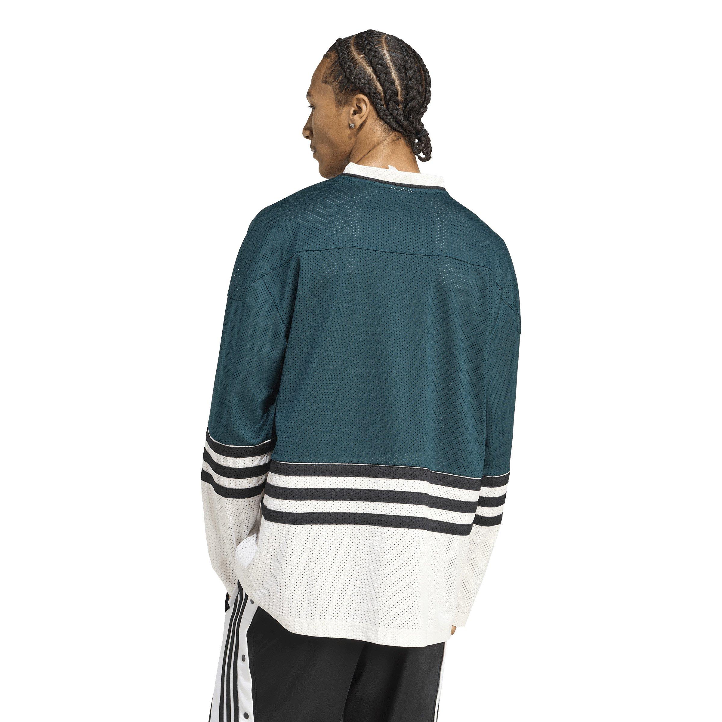 adidas Originals Men's Hockey Jersey - Green/White - GREEN/WHITE Thumbnail View 2