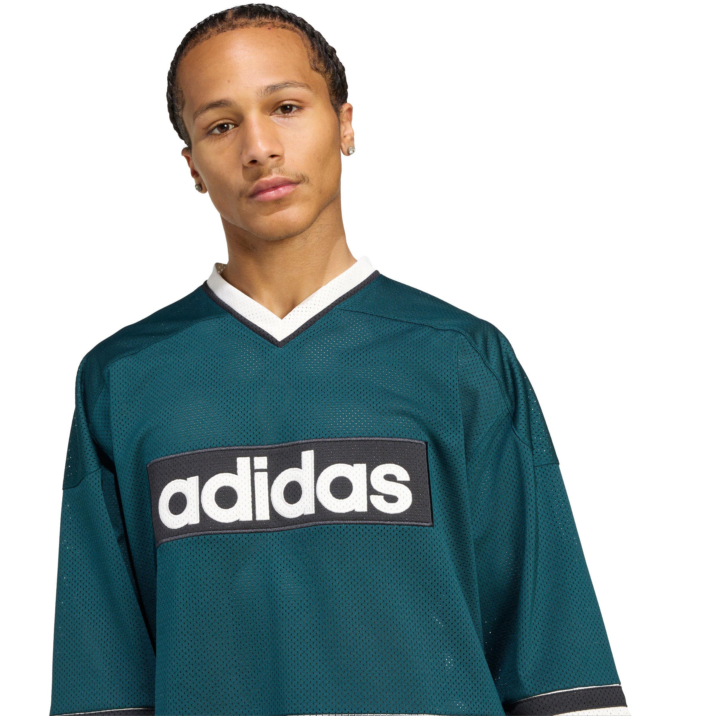 adidas Originals Men's Hockey Jersey - Green/White - GREEN/WHITE Thumbnail View 3
