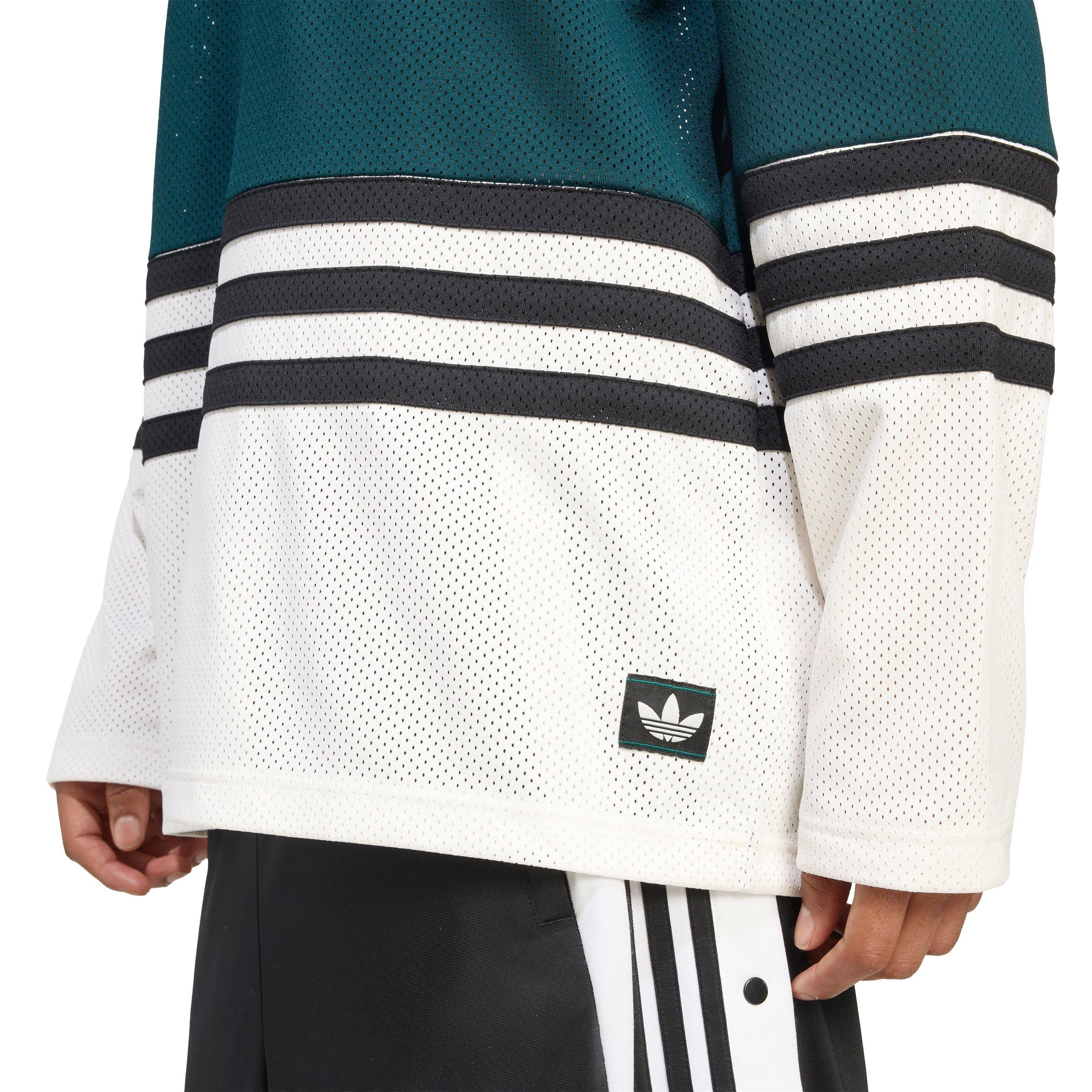 adidas Originals Men's Hockey Jersey - Green/White - GREEN/WHITE Thumbnail View 4