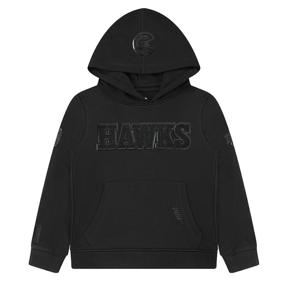 Pro Standard Little Boys​' NBA Atlanta Hawks Triple Black Fleece PO Hoodie - Black - BLACK Thumbnail View 1