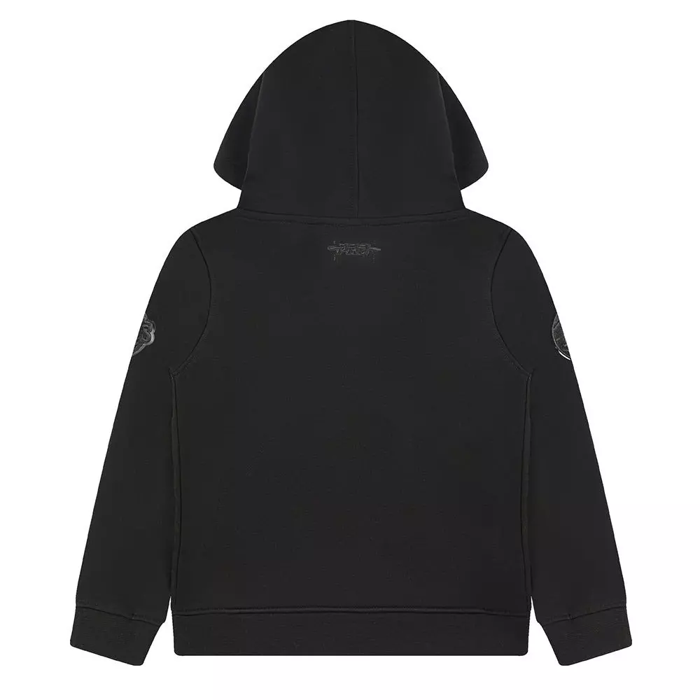 Pro Standard Little Boys​' NBA Atlanta Hawks Triple Black Fleece PO Hoodie - Black - BLACK