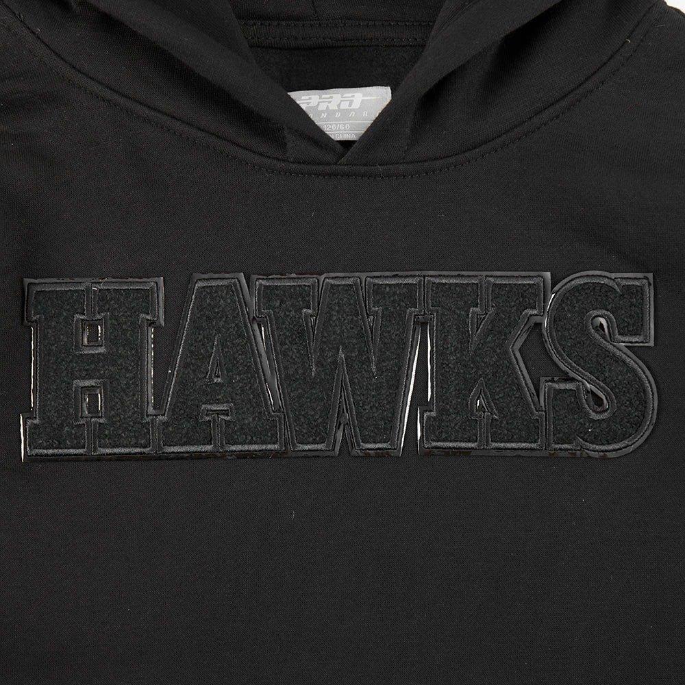 Pro Standard Little Boys​' NBA Atlanta Hawks Triple Black Fleece PO Hoodie - Black - BLACK Thumbnail View 4