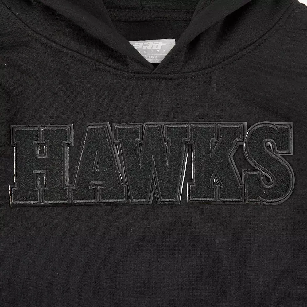 Pro Standard Little Boys​' NBA Atlanta Hawks Triple Black Fleece PO Hoodie - Black - BLACK