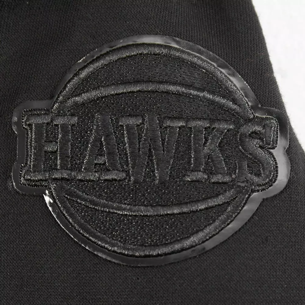 Pro Standard Little Boys​' NBA Atlanta Hawks Triple Black Fleece PO Hoodie - Black - BLACK