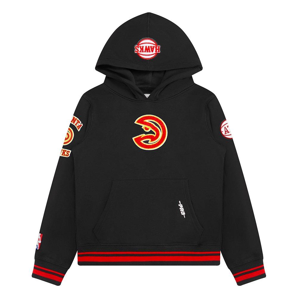Pro Standard Little Boys' NBA Atlanta Hawks Retro Classic Rib Fleece PO Hoodie -Black/Red - BLACK/RED Thumbnail View 1