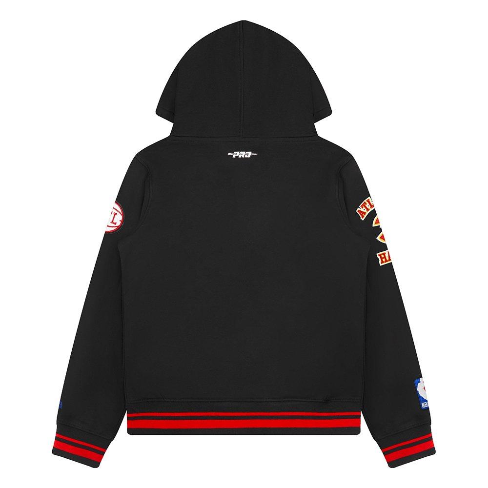 Pro Standard Little Boys' NBA Atlanta Hawks Retro Classic Rib Fleece PO Hoodie - Black/Red - BLACK/RED Thumbnail View 2