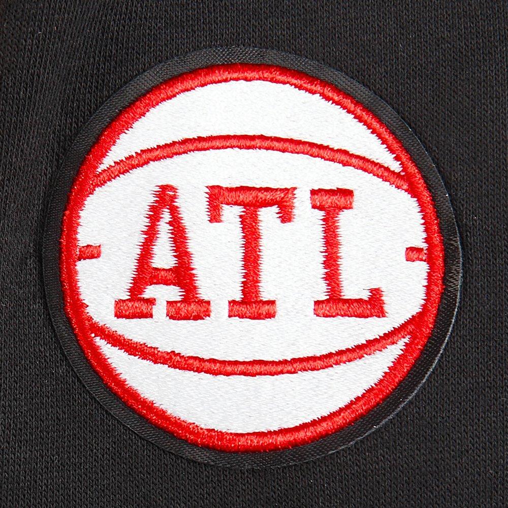 Pro Standard Little Boys' NBA Atlanta Hawks Retro Classic Rib Fleece PO Hoodie - Black/Red - BLACK/RED Thumbnail View 4