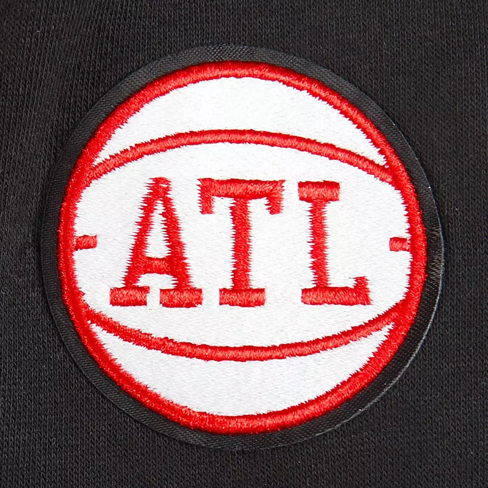 Pro Standard Little Boys' NBA Atlanta Hawks Retro Classic Rib Fleece PO Hoodie -Black/Red - BLACK/RED