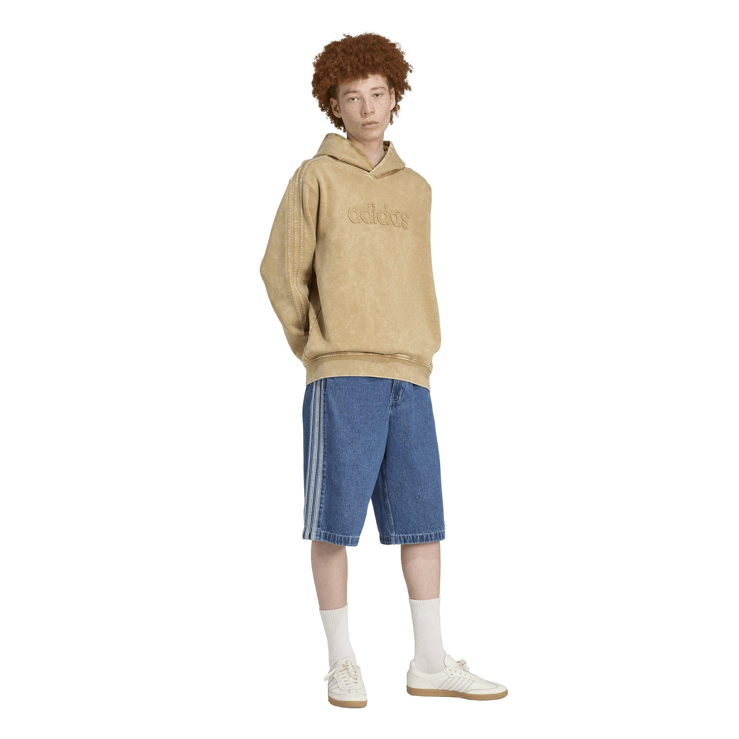 adidas Originals Men's Washed Hoodie - Beige - BEIGE Thumbnail View 5