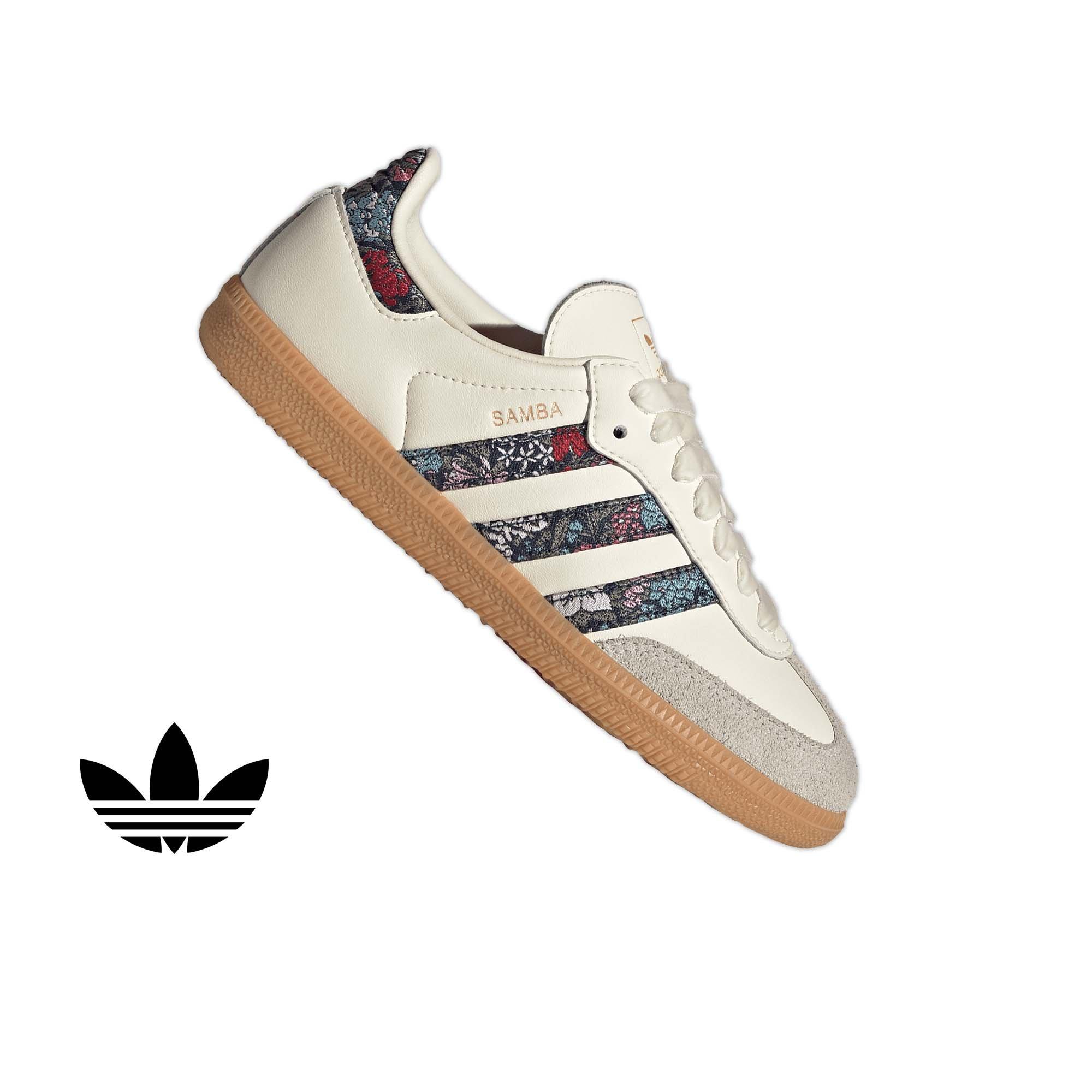 adidas Originals Liberty Samba OG "Cream White/Talc" Grade School Girls' Shoe - CREAM/TALC