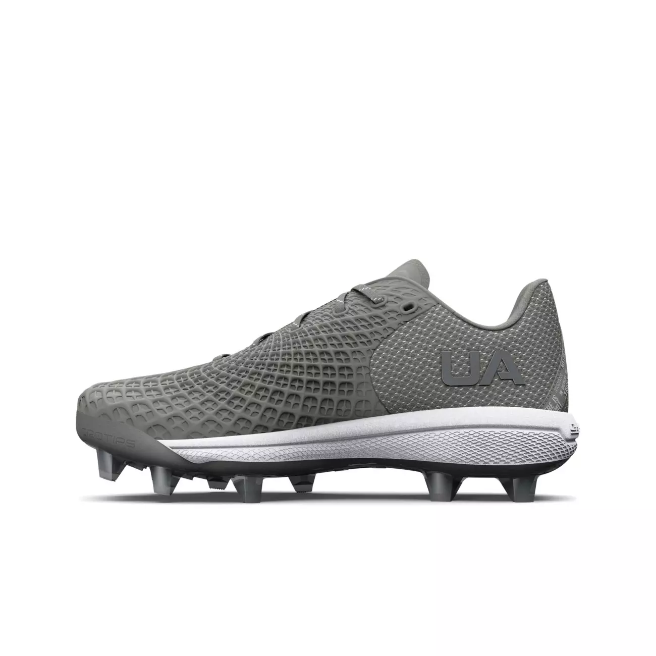 Under Armour Glyde 2 MT TPU "Grey/Metallic Silver" Women's Softball Cleat - GREY/SILVER