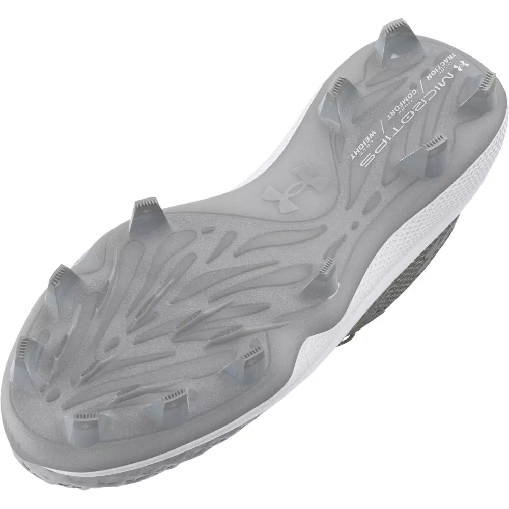 Under Armour Glyde 2 MT TPU "Grey/Metallic Silver" Women's Softball Cleat - GREY/SILVER