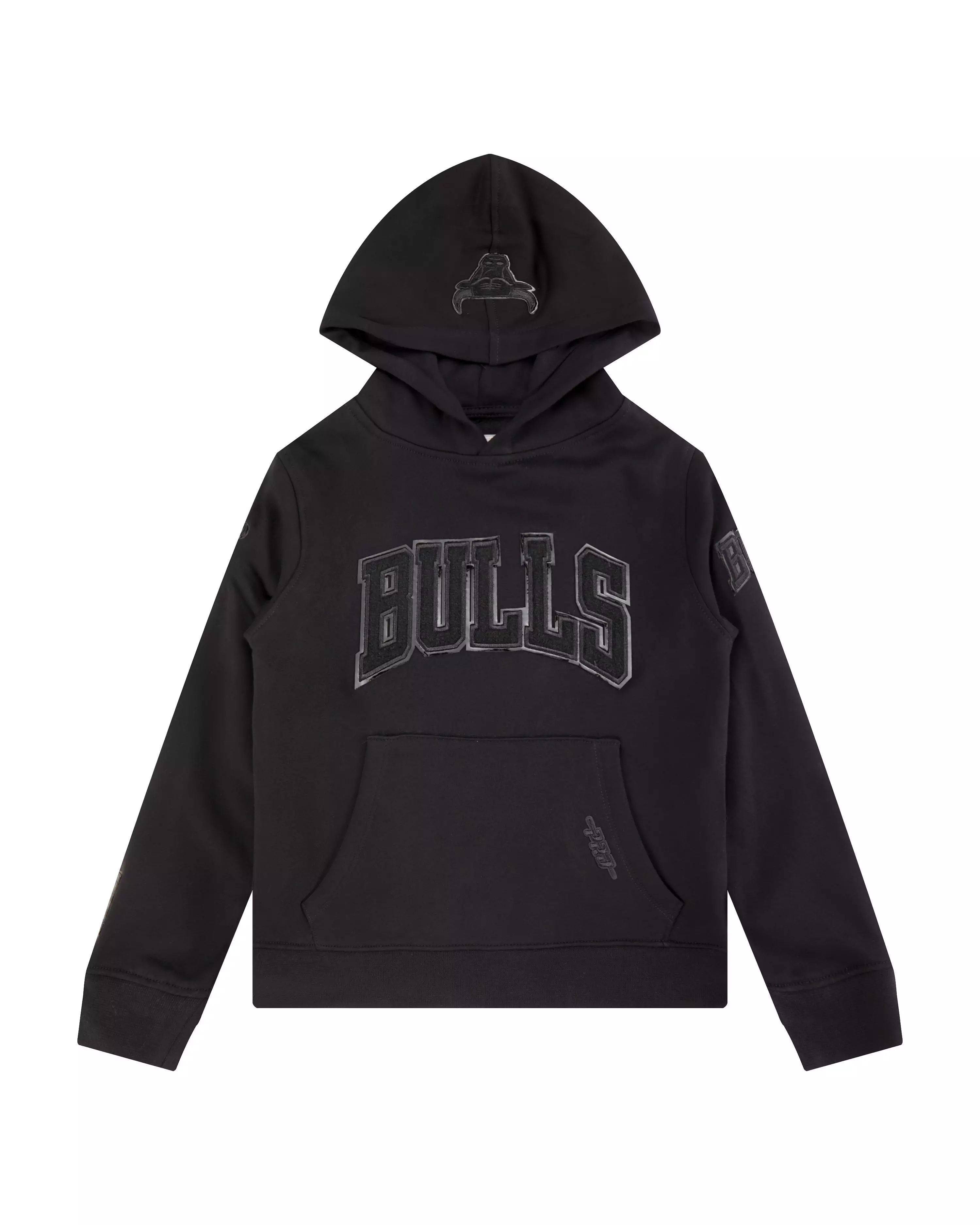 Pro Standard Little Boys​' NBA Chicago Bulls Triple Black Fleece PO Hoodie - Black - BLACK
