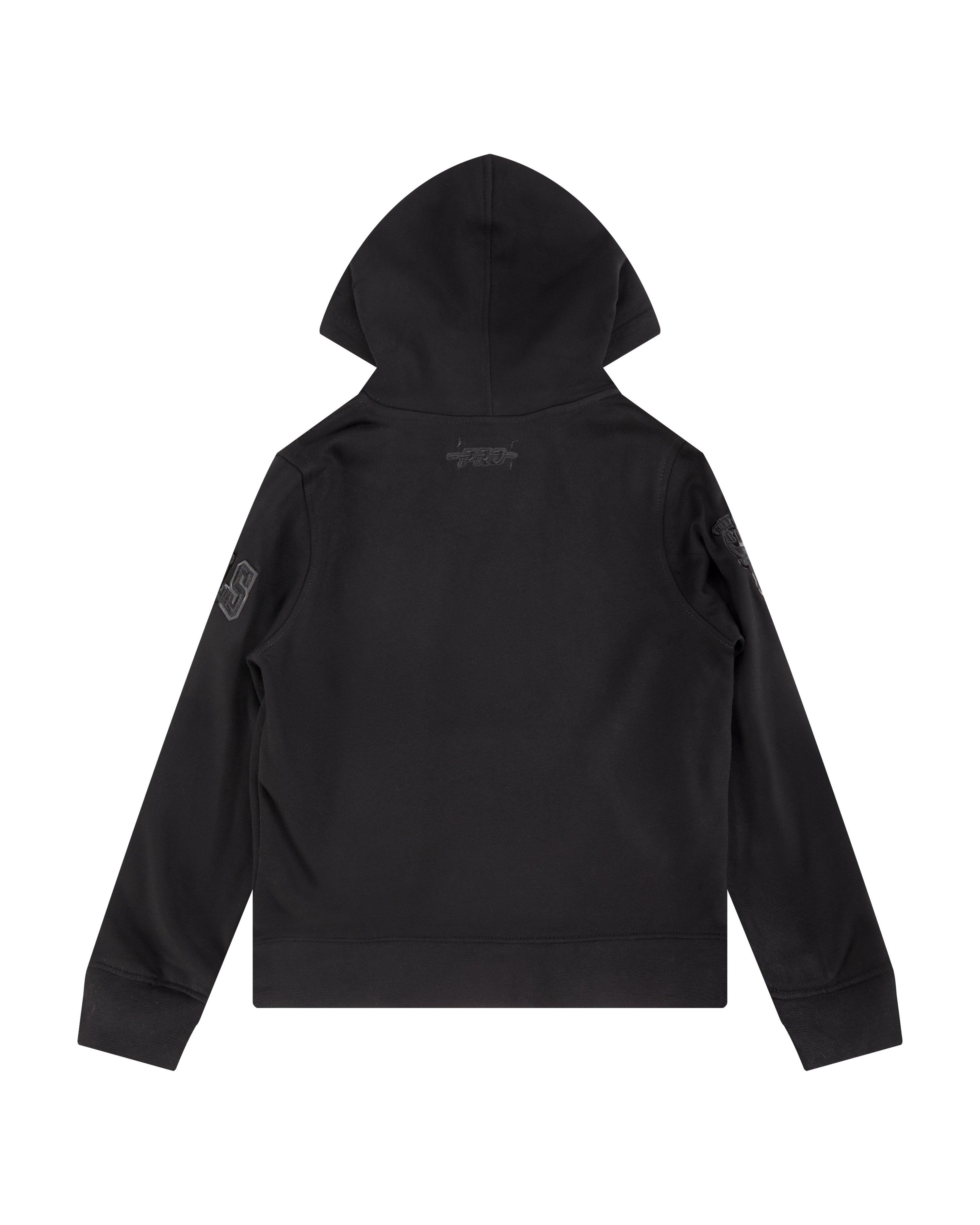 Pro Standard Little Boys​' NBA Chicago Bulls Triple Black Fleece PO Hoodie - Black - BLACK Thumbnail View 2